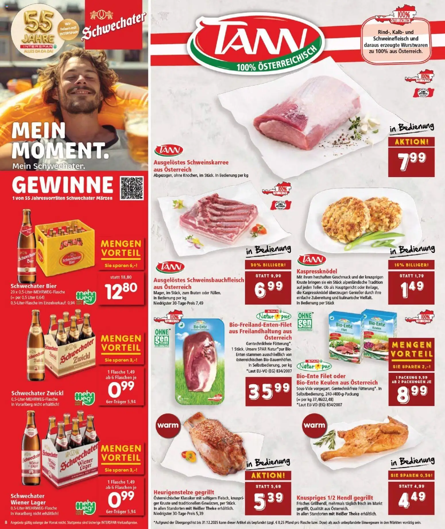 Interspar Flugblatt - Burgenland gültig ab 06.11.2025 | Seite: 9 | Produkte: Bier, Schweinefleisch