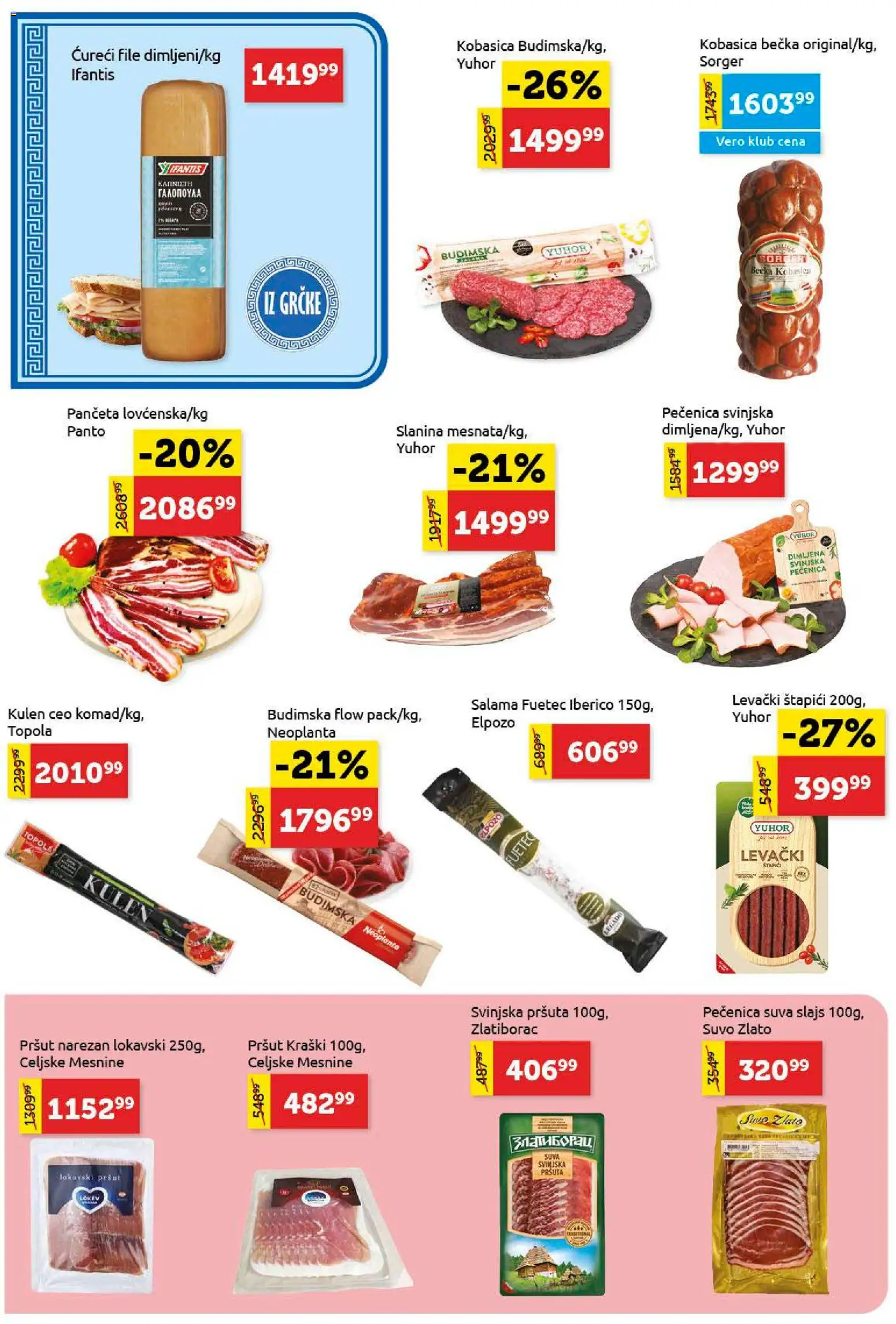 SuperVERO katalog - važi od 22.01.2026 | Strana: 4 | Proizvode: Panceta, Kulen, Slanina, Pečenica