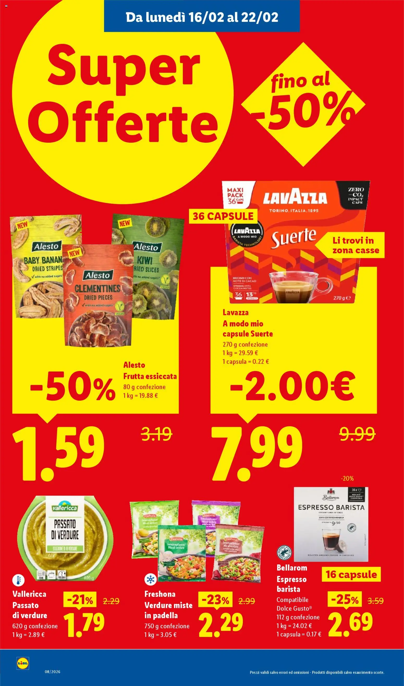 Volantino Lidl del 16.02.2026 | Pagina: 12 | Prodotti: Verdure, Frutta, Cacao, Padella