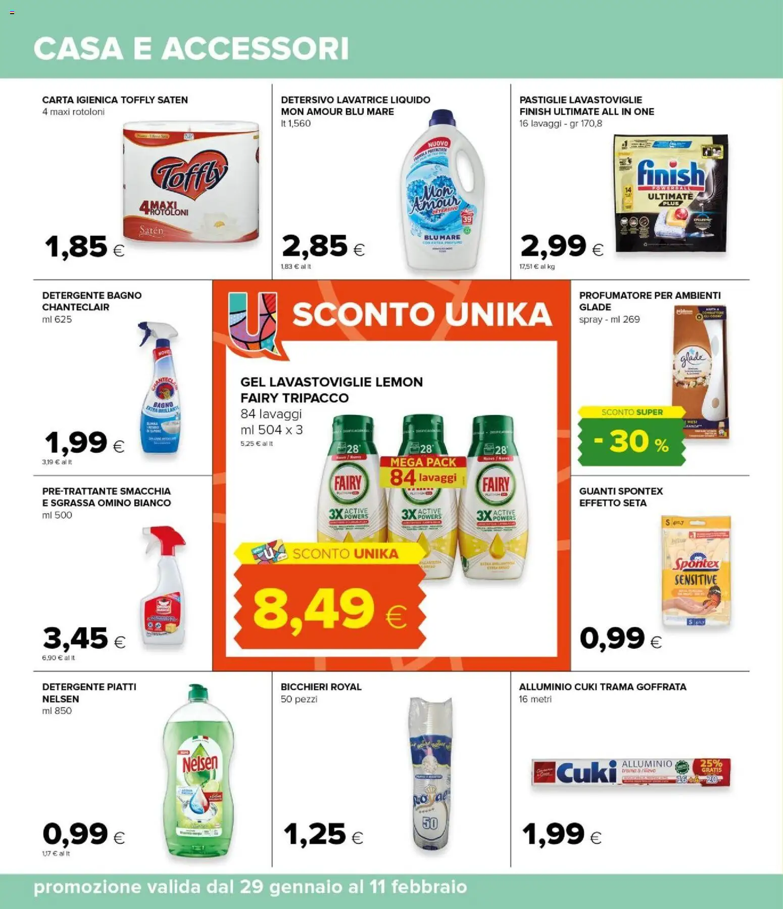 Volantino Oasi del 29.01.2026 | Pagina: 36 | Prodotti: Detergente, Lavatrice, Lavastoviglie, Alluminio