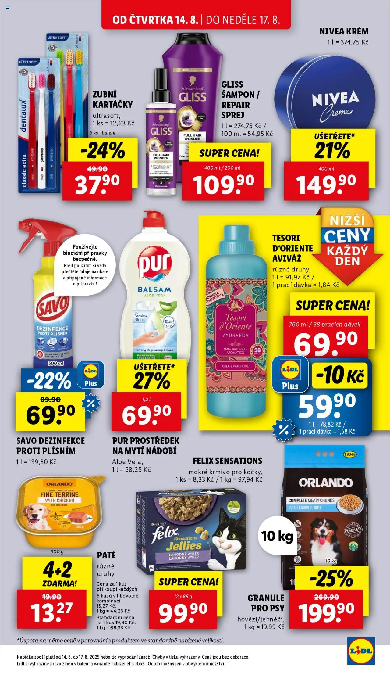 Lidl leták od 14.08.2025 | Strana: 27 | Produkty: Felix, Aviváž, Granule, Aloe vera