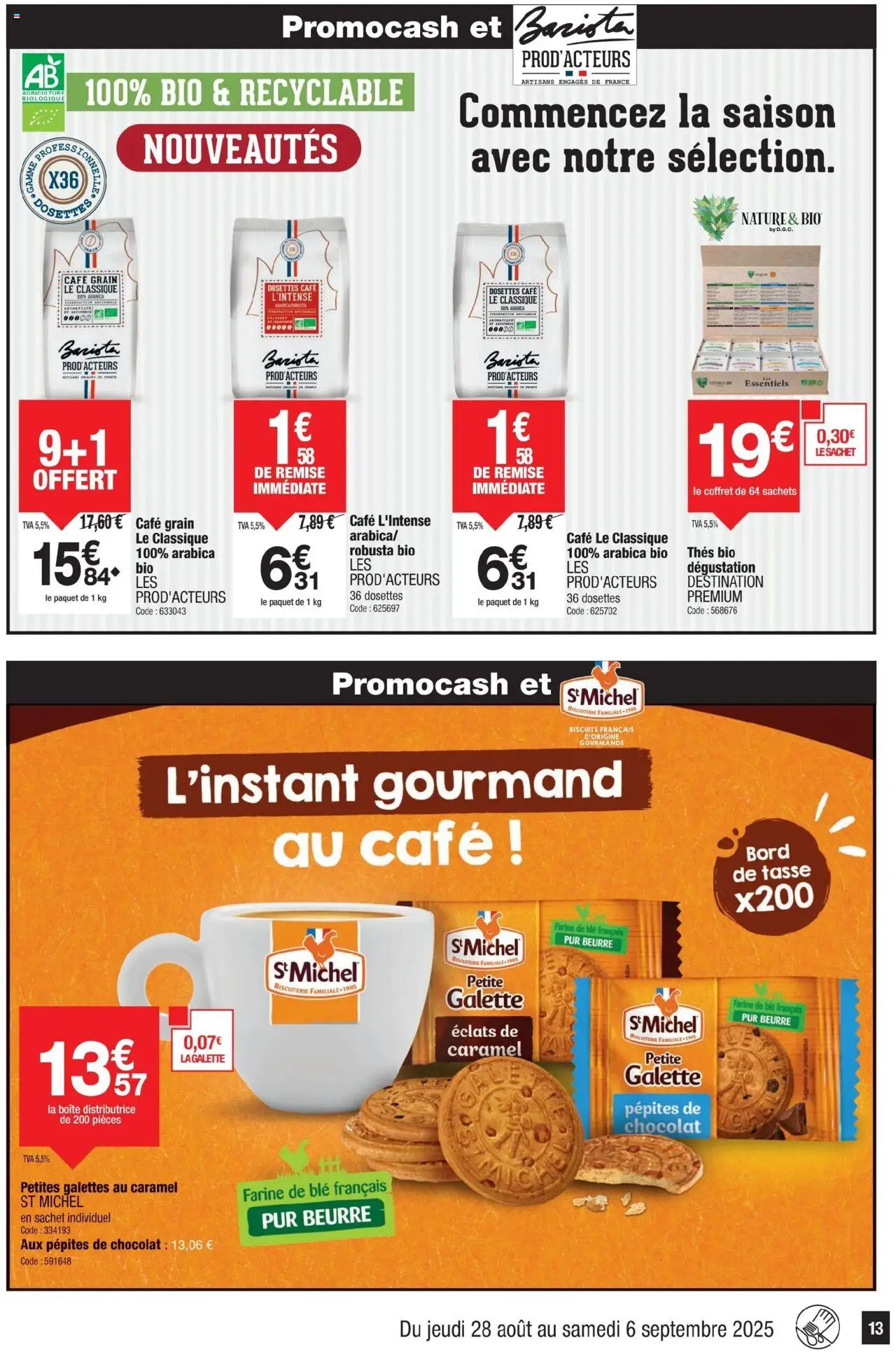  | Page: 13 | Produits: Farine de ble, Pépites de chocolat, Café, Chocolat