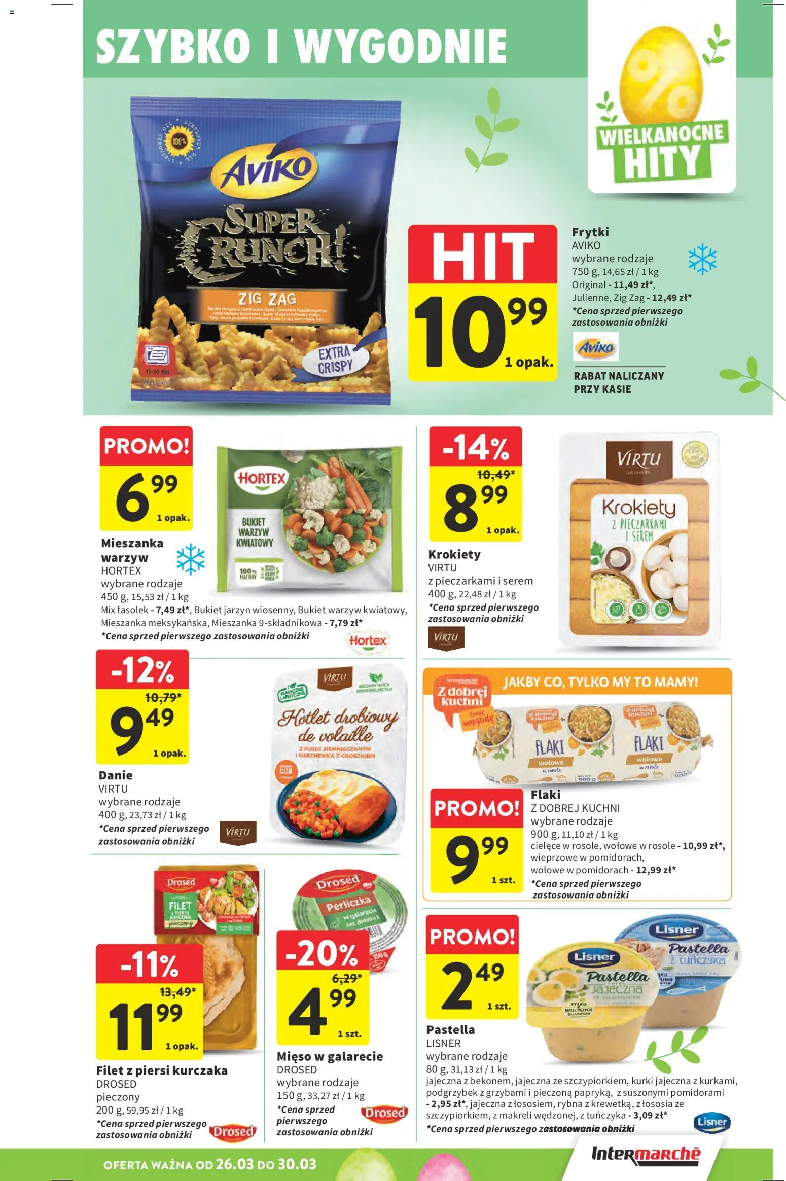 Intermarche gazetka od 26.03.2026 | Strona: 27 | Produkty: Mięso, Krokiety, Flaki, Marchewka