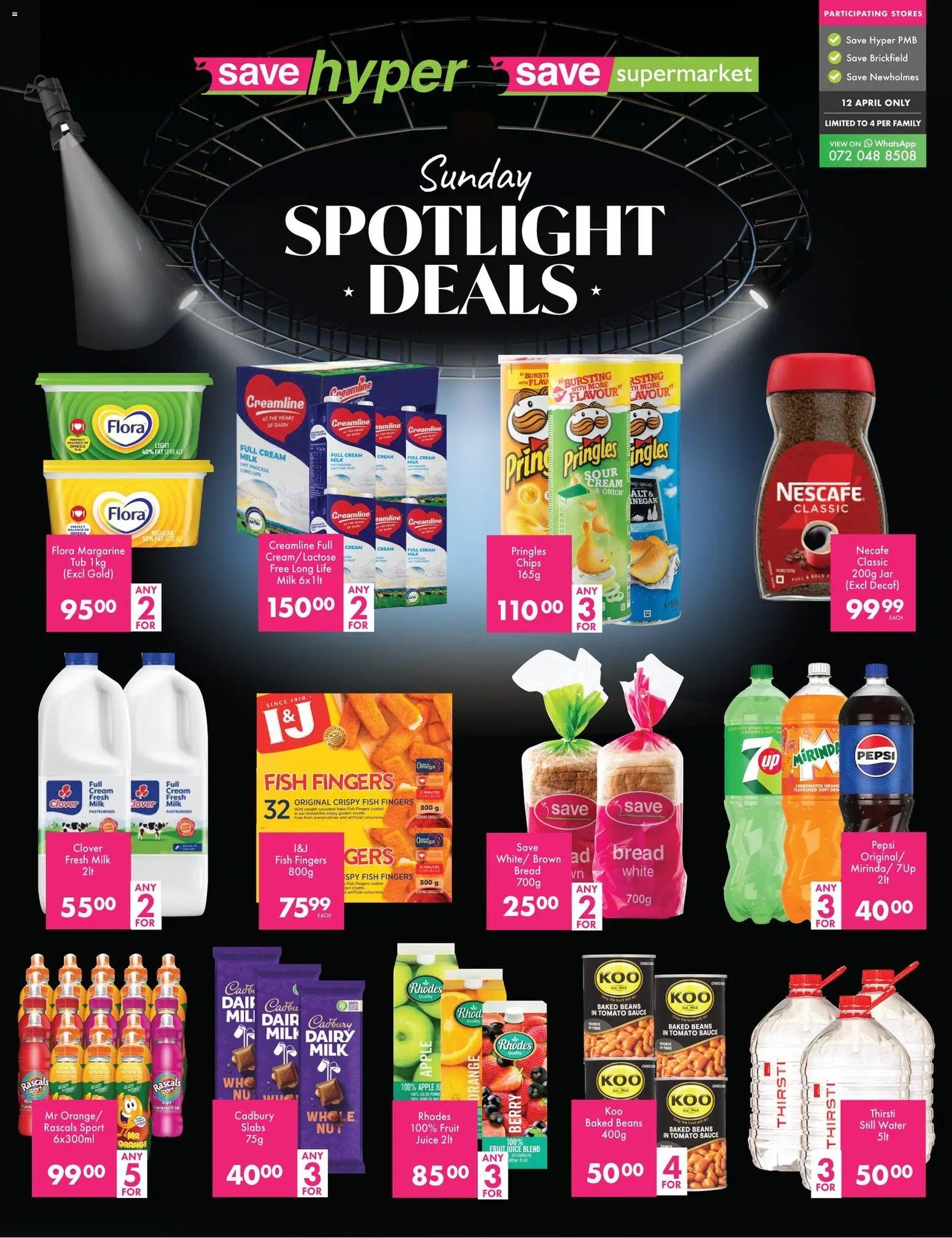 New Save catalogue – valid from 12.04.2026 | Page: 1 | Products: Beans, Oven, Fish, Sour cream