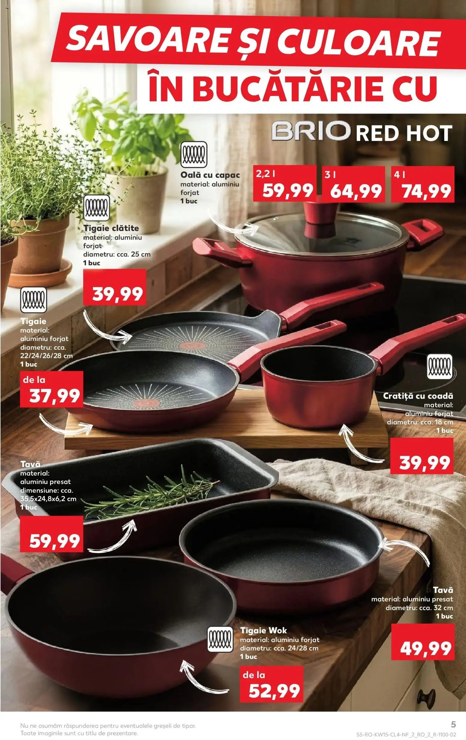 Noul catalog Kaufland – valabil de la 08.04.2026 | Pagină: 5 | Produse: Tigaie, Cratiță, Bucătărie, Clătite