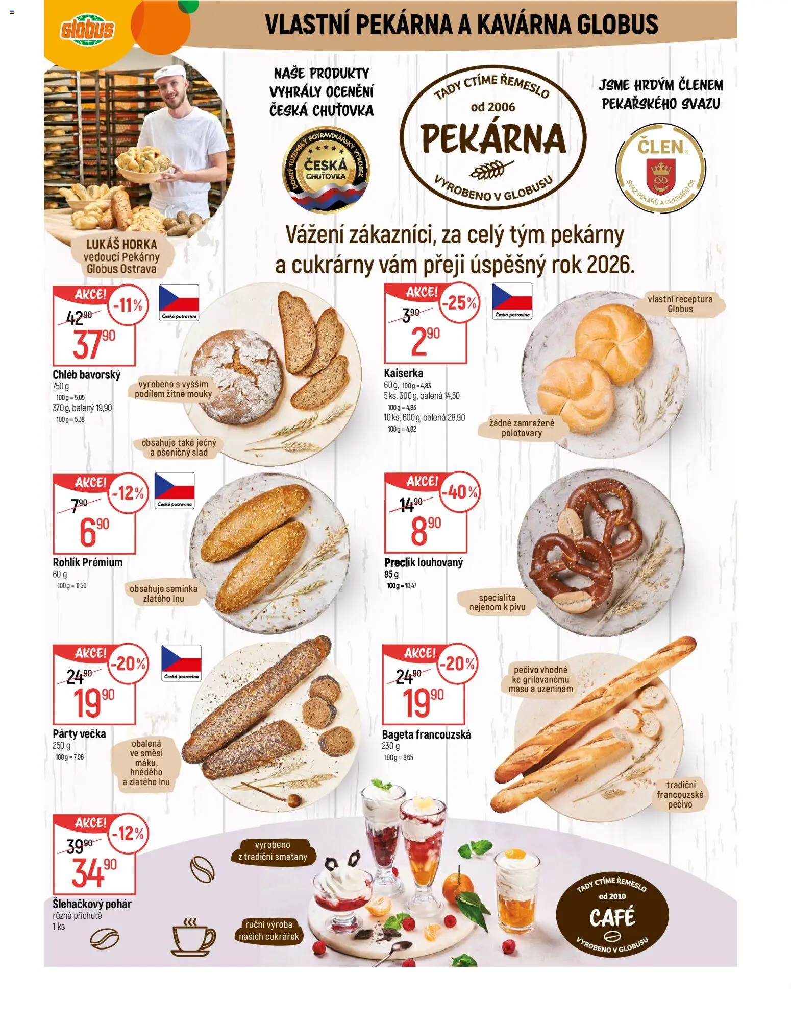 Globus leták - Ostrava od 27.12.2025 | Strana: 5 | Produkty: Kaiserka, Chléb, Semínka, Bageta