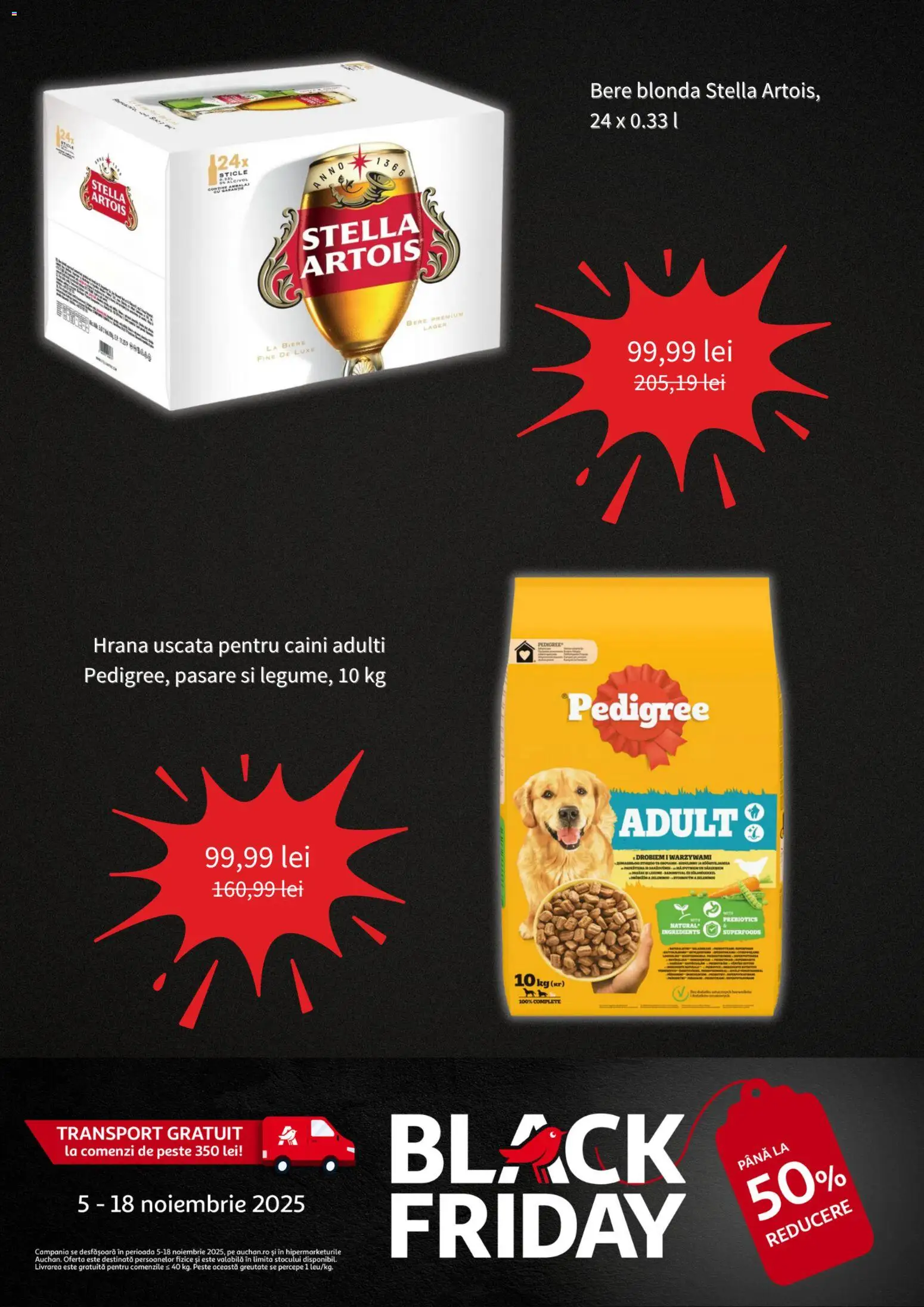 Noul catalog Auchan – valabil de la 05.11.2025 | Pagină: 5 | Produse: Bere, Pește