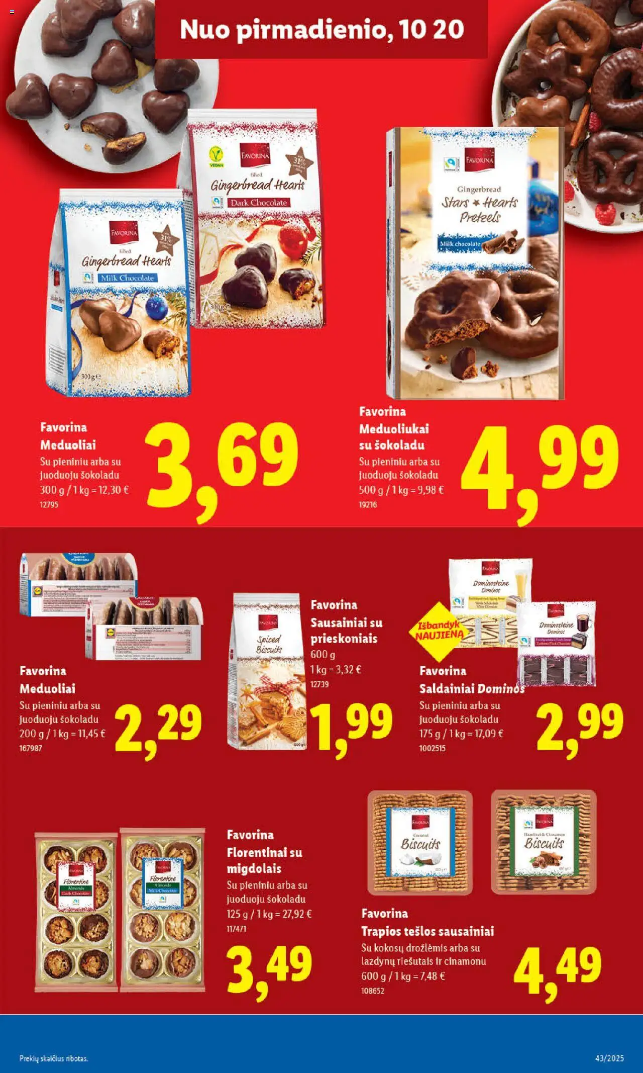 LIDL akcijos nuo 20.10.2025 | Puslapis: 13 | Prekių: Sausainiai, Saldainiai