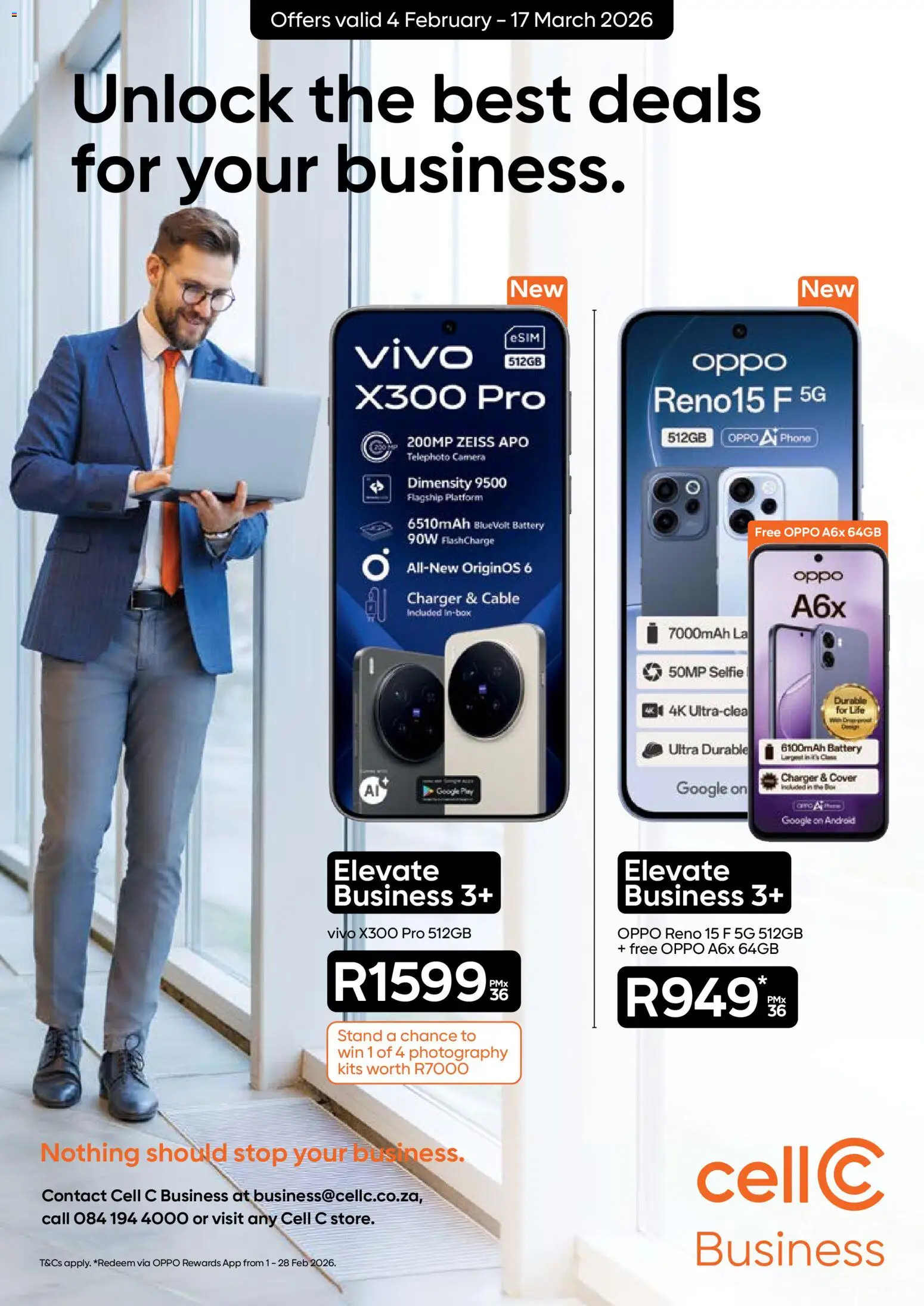 New Cell C catalogue – valid from 04.02.2026 | Page: 1 | Products: Cover, Cable, Battery, Charger