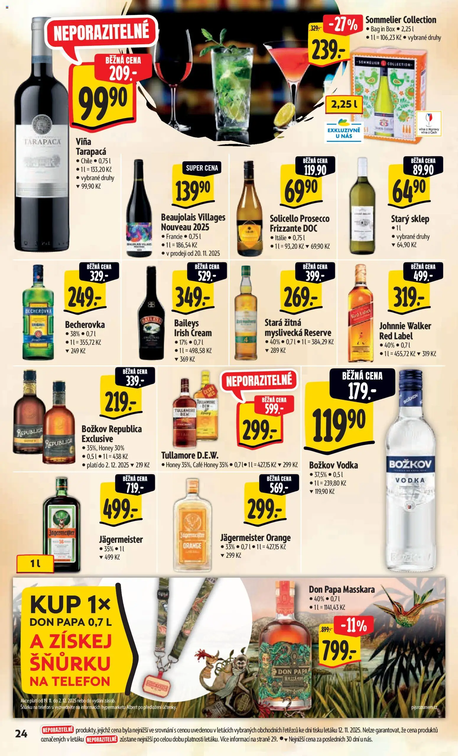 Albert leták - Hypermarket od 19.11.2025 | Strana: 33 | Produkty: Tarapaca, Frizzante, Red Label, Republica