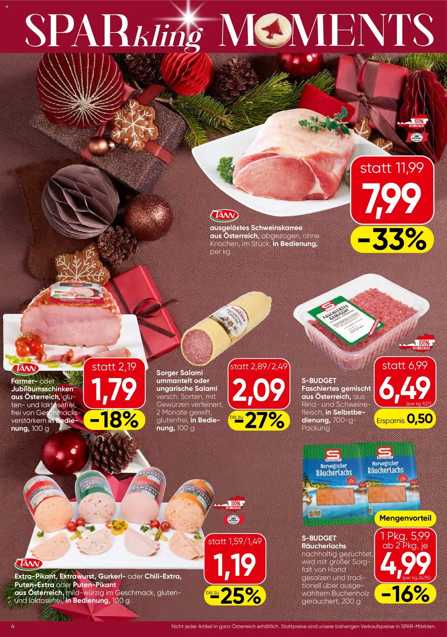 Spar Flublatt - Vorarlberg gültig ab 11.12.2025 | Seite: 4 | Produkte: Salami