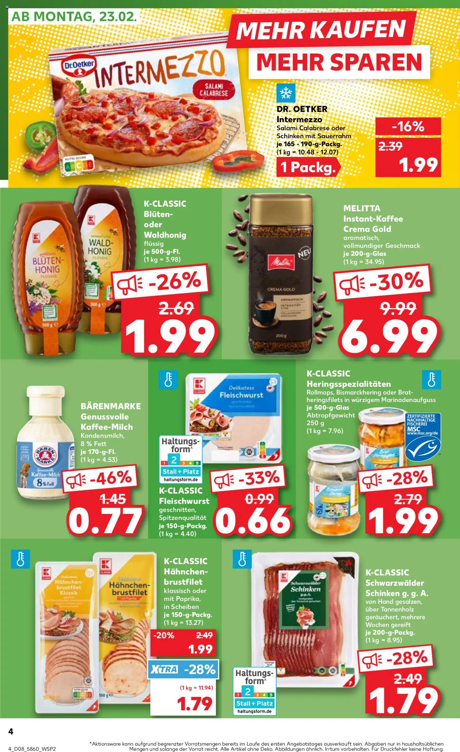 Kaufland prospekt Stuttgart	 – gültig ab 22.02.2026 | Seite: 4 | Produkte: Paprika, Salami, Schinken, Sauerrahm