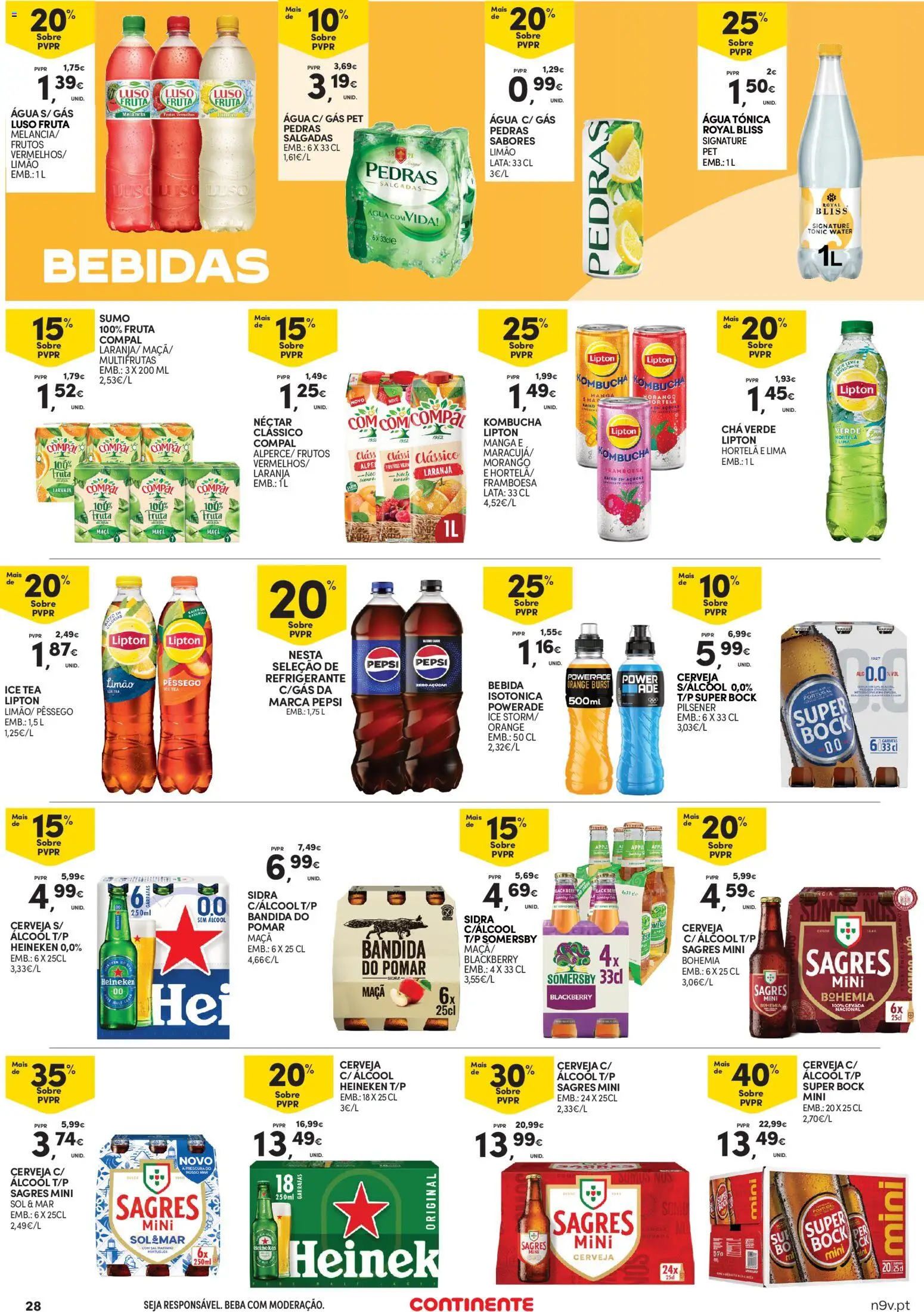 Continente - Açores │ válido de 13.11.2025 | Página: 28 | Produtos: Maça, Sumo, Melancia, Soda
