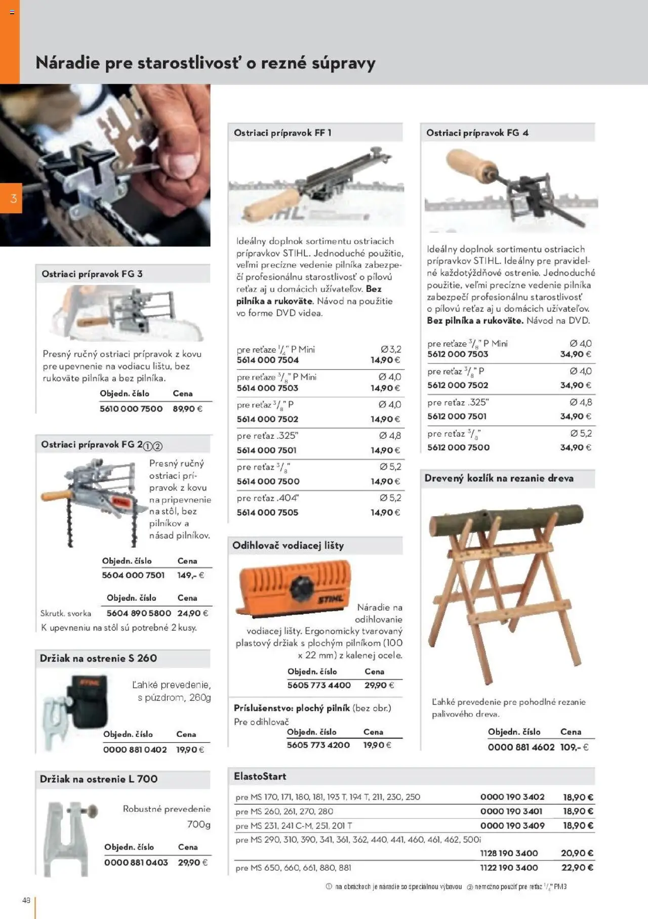 Nové STIHL akcie – leták je platný od 29.09.2025 | Strana: 48 | Produkty: Stôl, Náradie