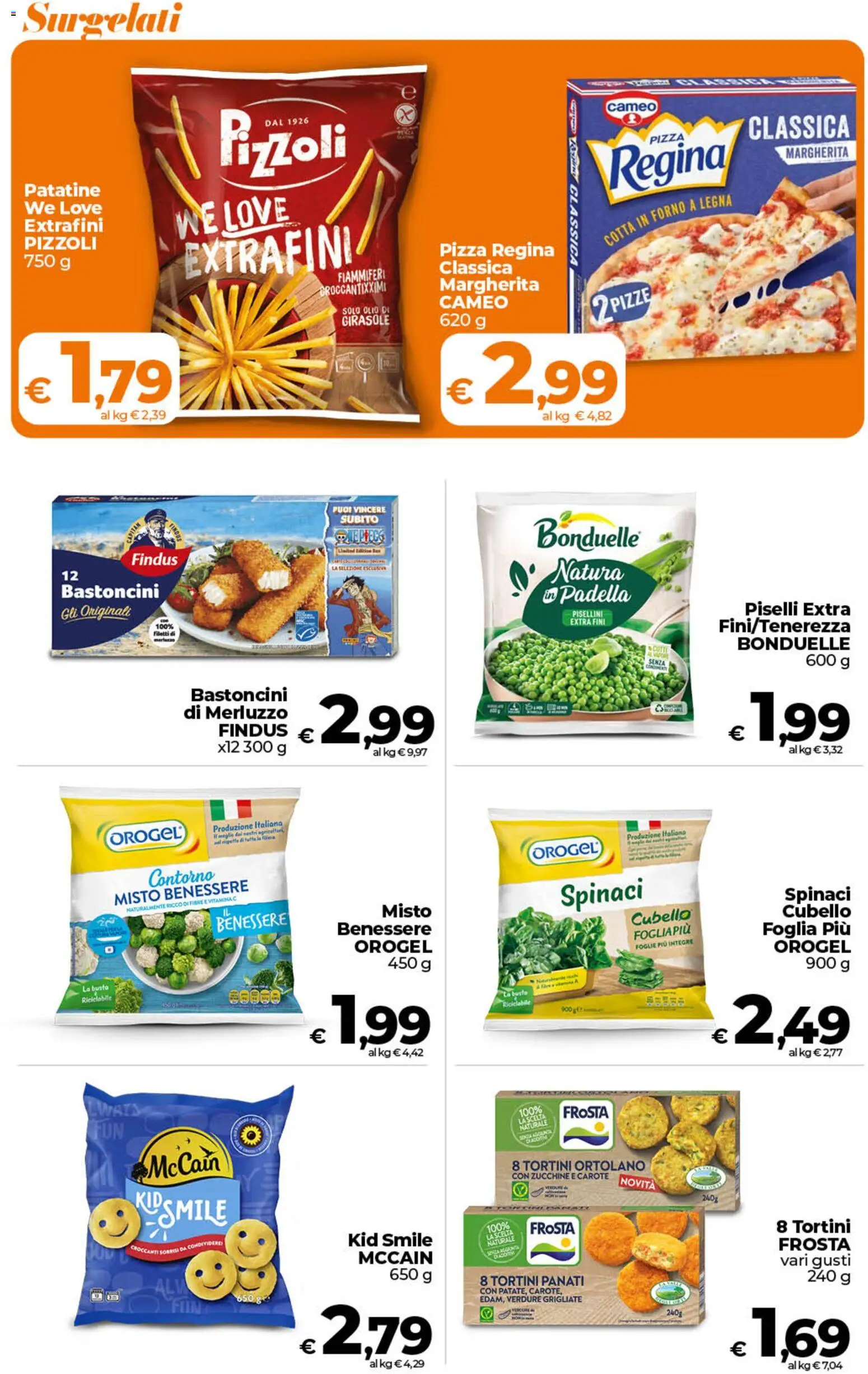 Volantino Ipercoop del 28.04.2026 | Pagina: 26 | Prodotti: Merluzzo, Spinaci, Piselli, Zucchine