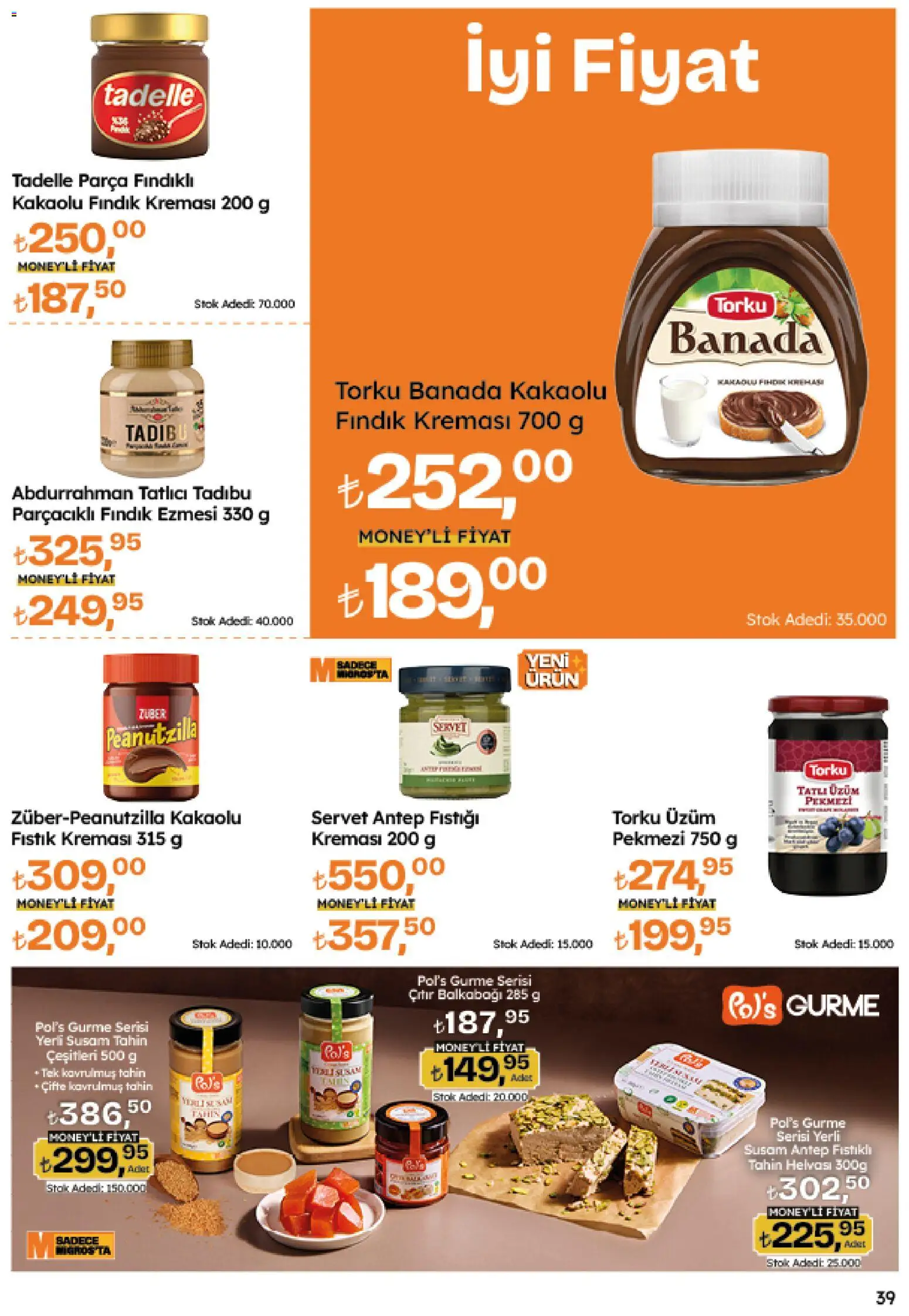 Migros Katalog - Migroskop - 26.03.2026 tarihinden itibaren geçerlidir | Sayfa: 39 | Ürünler: Fıstık, Fındık, Balkabağı, Üzüm
