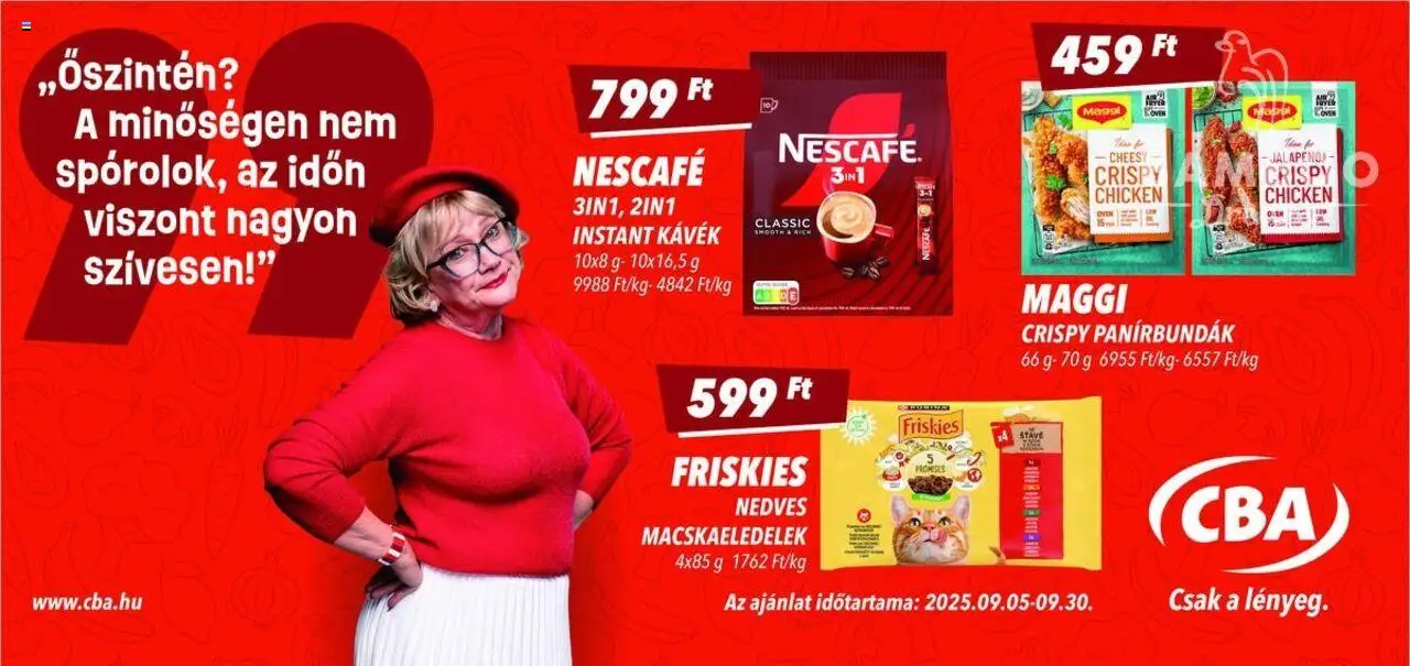 CBA akciós ujság - amely érvényes a következő dátumtól: 05.09.2025 | Oldal: 1 | Termékek: Nescafé, Maggi, Jalapeno