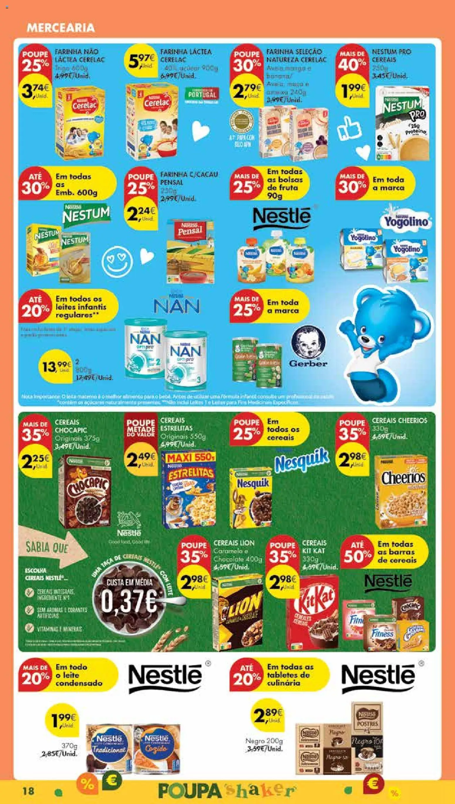 Pingo Doce Poupe Esta Semana Madeira │ válido de 28.10.2025 | Página: 18 | Produtos: Leite, Nestlé, Chocolate, Cereais