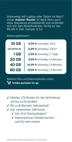 Tchibo Mobil Flyer ab 23.03.2026 gültig | Seite: 19 | Produkte: Steckdose, Laptop, Tablet