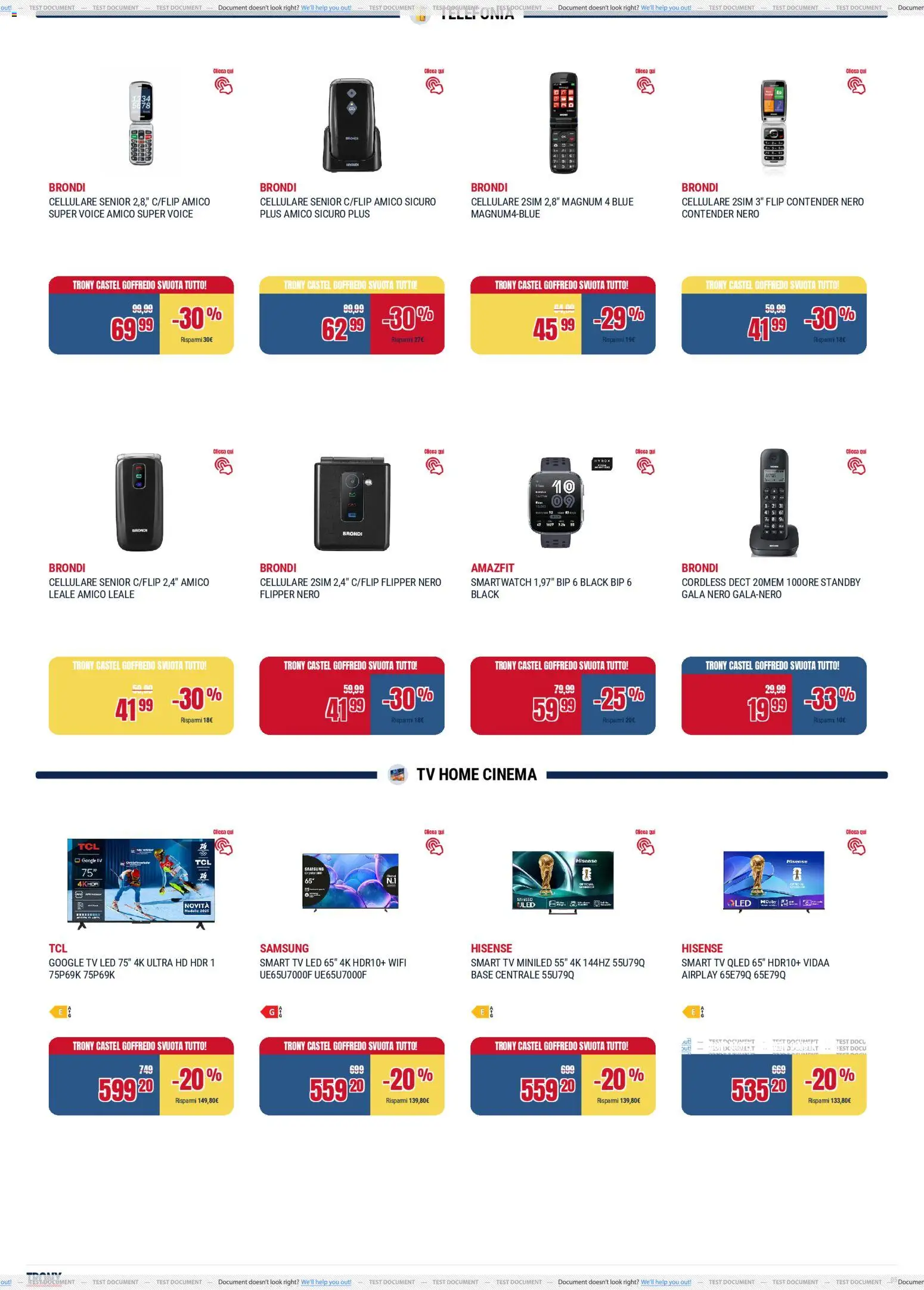 Volantino Trony del 17.04.2026 | Pagina: 5 | Prodotti: Cellulare, TV, Smartwatch, Samsung