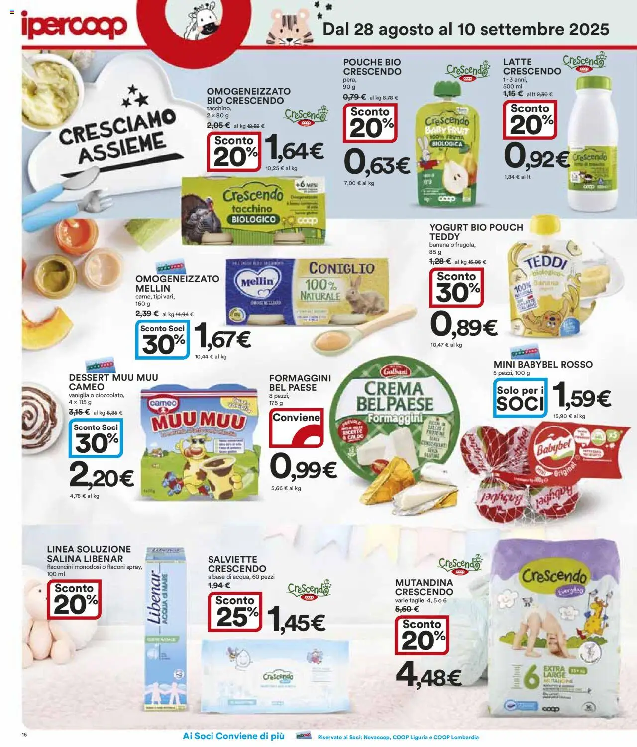Volantino Ipercoop del 28.08.2025 | Pagina: 16 | Prodotti: Yogurt, Acqua, Frutta, Tacchino