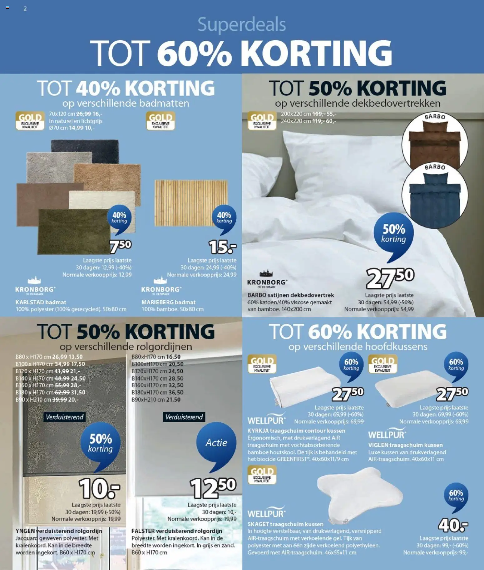 {H1} | Pagina: 2 | Producten: Kan, Badmat, Kussen