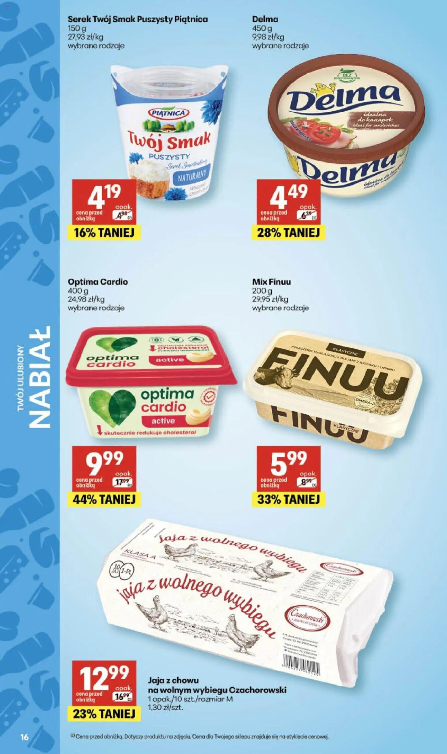 Delikatesy Centrum gazetka od 12.03.2026 | Strona: 16 | Produkty: Serek Twój Smak, Serek, Optima cardio, Jaja