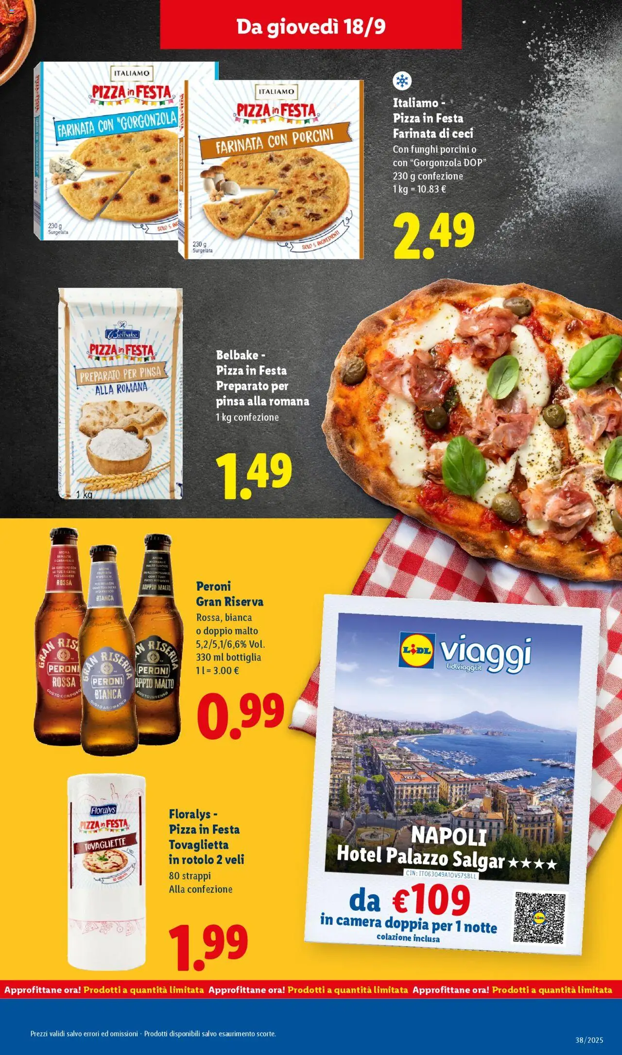 Volantino Lidl del 15.09.2025 | Pagina: 33 | Prodotti: Pizza, Cereali, Ceci, Bottiglia