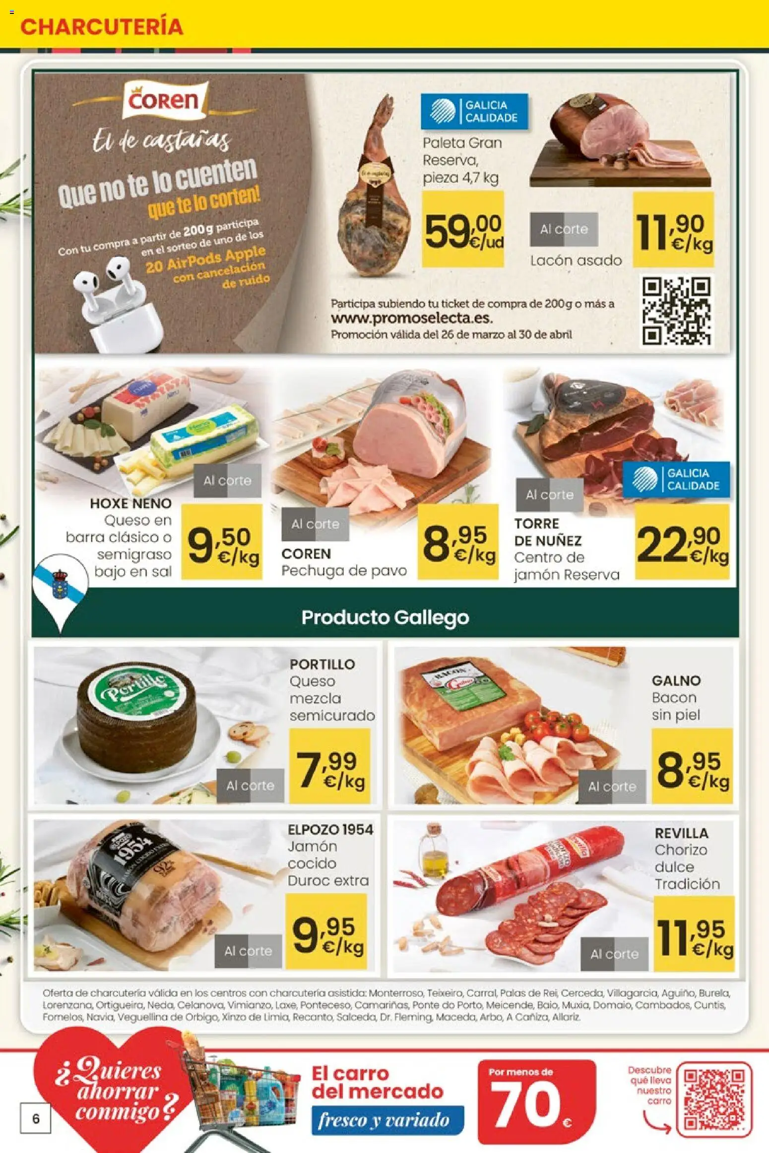 Eroski Quieres ahorrar conmigo │ válido desde el 26.03.2026 | Página: 6 | Productos: Queso, Jamón, Té, Apple