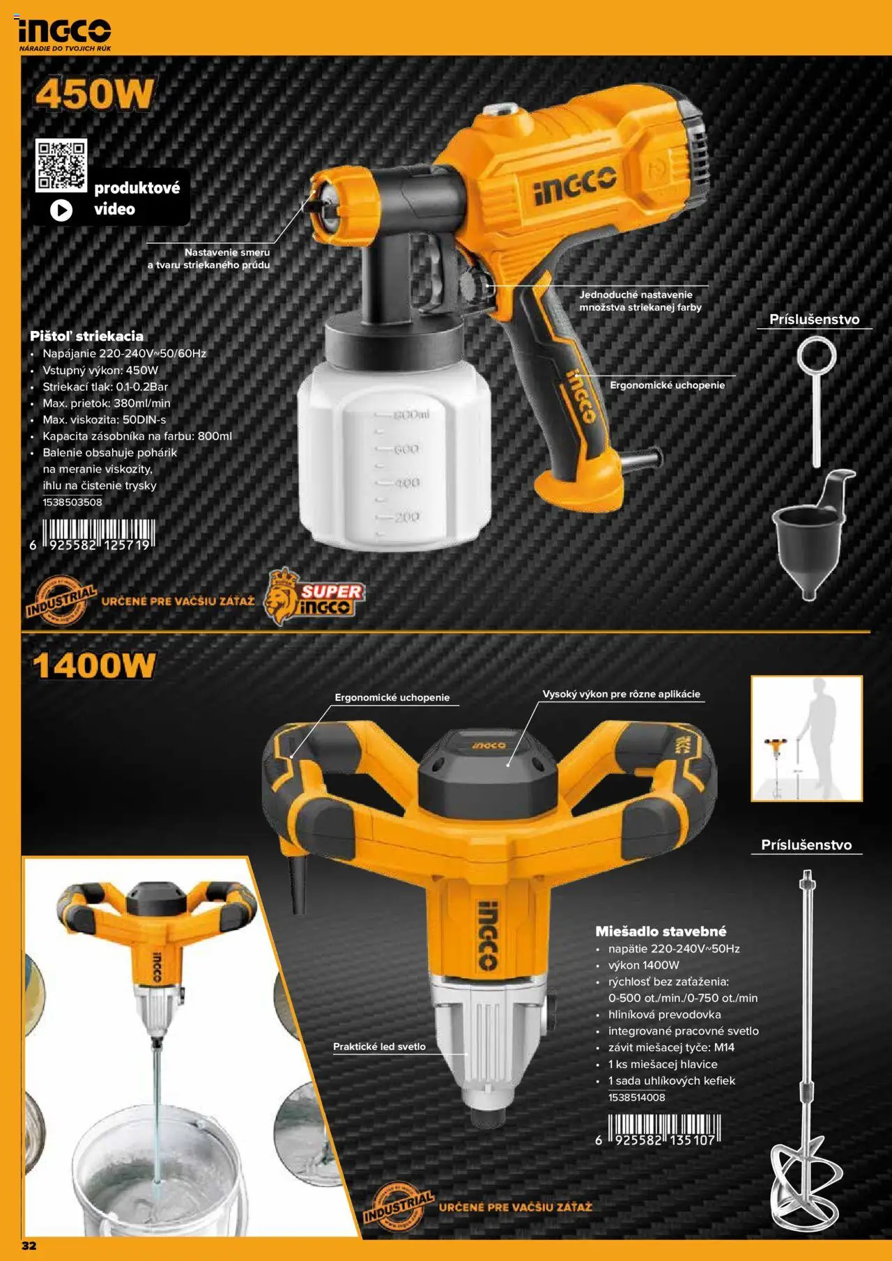 Nové Kinekus akcie – leták je platný od 28.04.2025 | Strana: 32 | Produkty: Svetlo, Náradie, Mixér