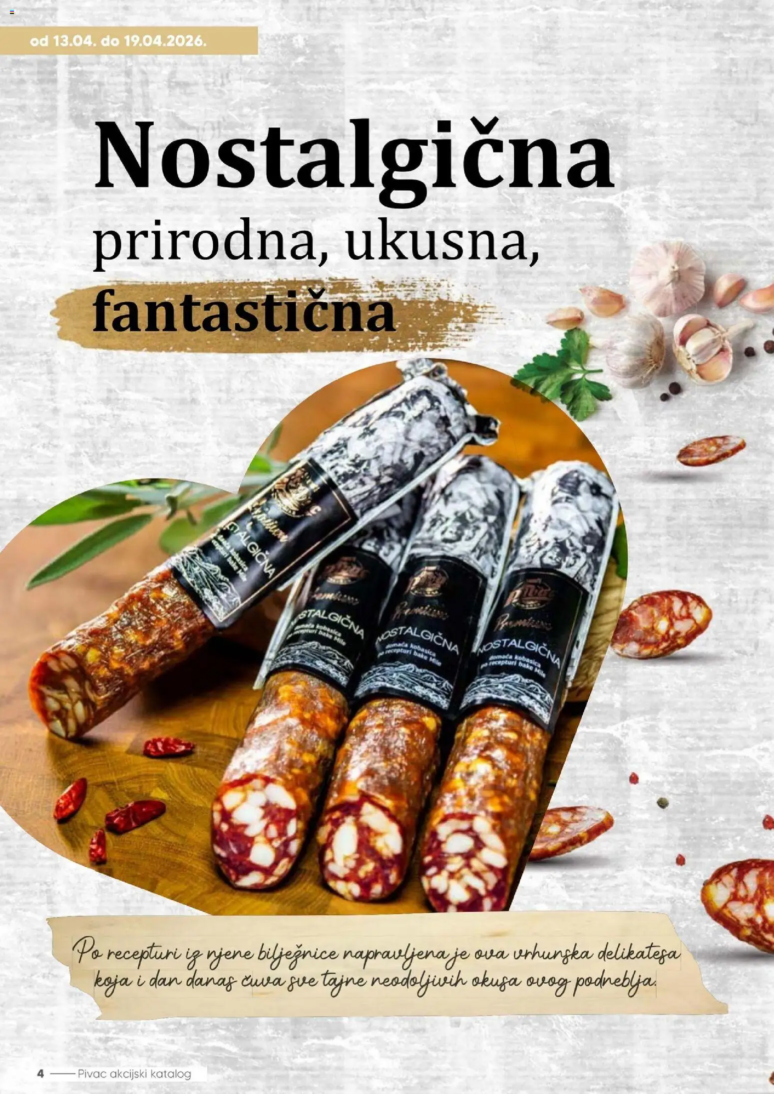 Pivac katalog | vrijedi od 13.04.2026 | Stranica: 4 | Proizvodi: Kobasica