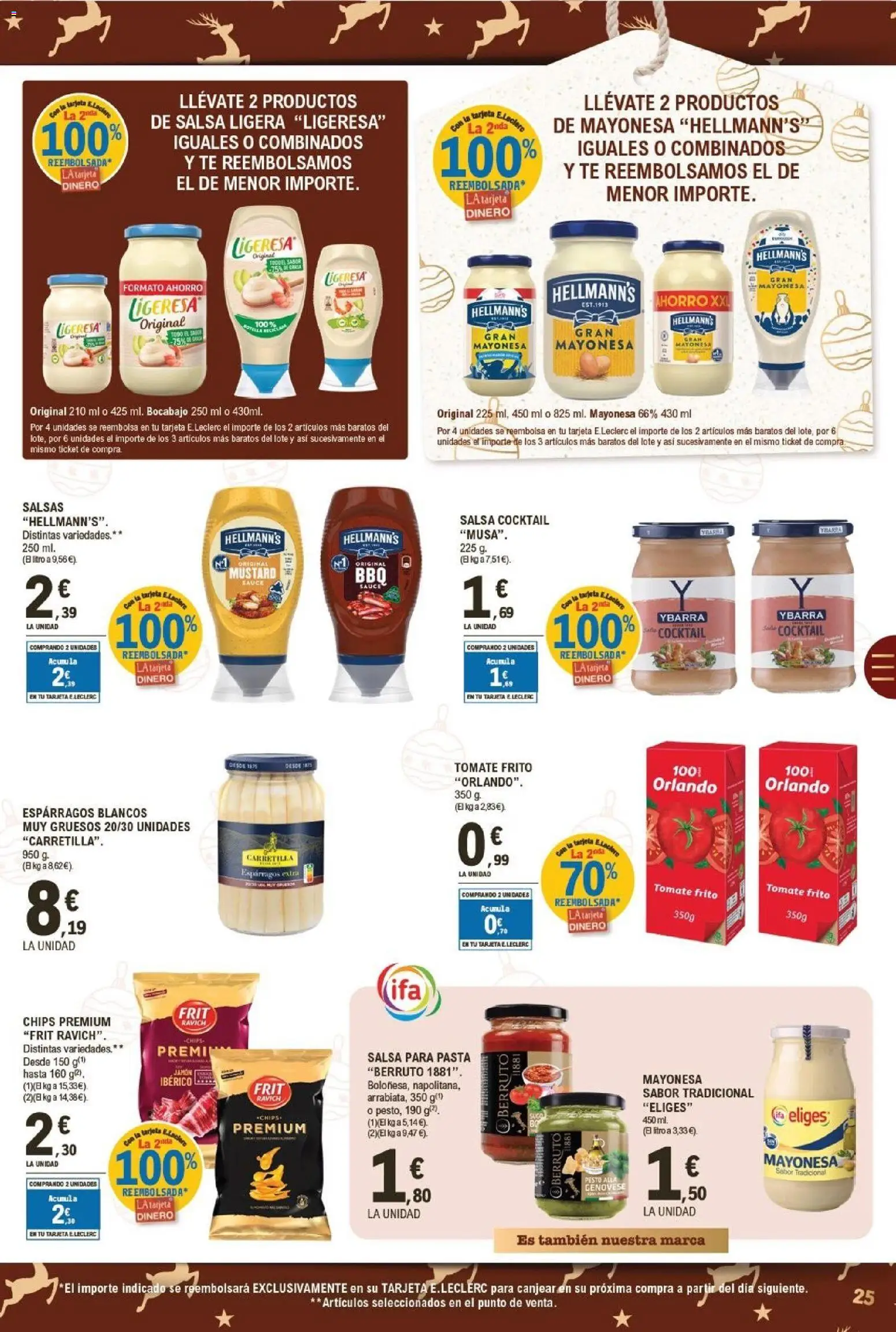 E.Leclerc folleto │ válido desde el 15.12.2025 | Página: 25 | Productos: Jamón, Pasta, Té, Οθόνη προβολής