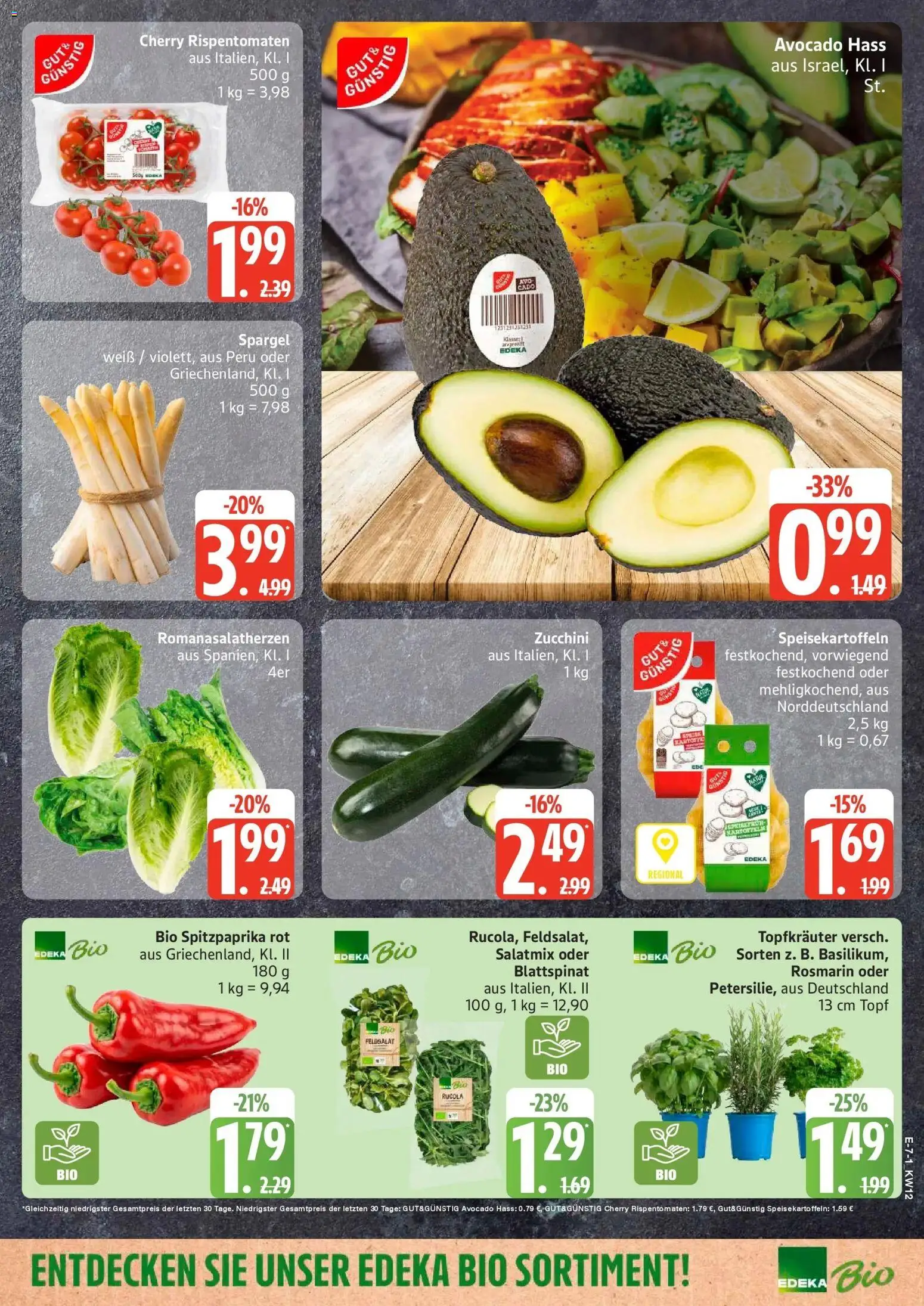 Angebote – gültig ab 16.03.2026 | Seite: 7 | Produkte: Rucola, Spargel, Kartoffeln, Zucchini
