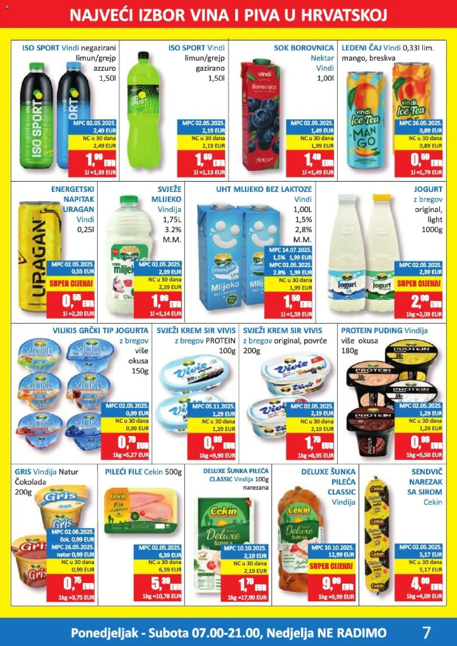 Vrutak katalog | vrijedi od 12.01.2026 | Stranica: 7 | Proizvodi: Vindija, Sir, Jogurt, Ledeni čaj