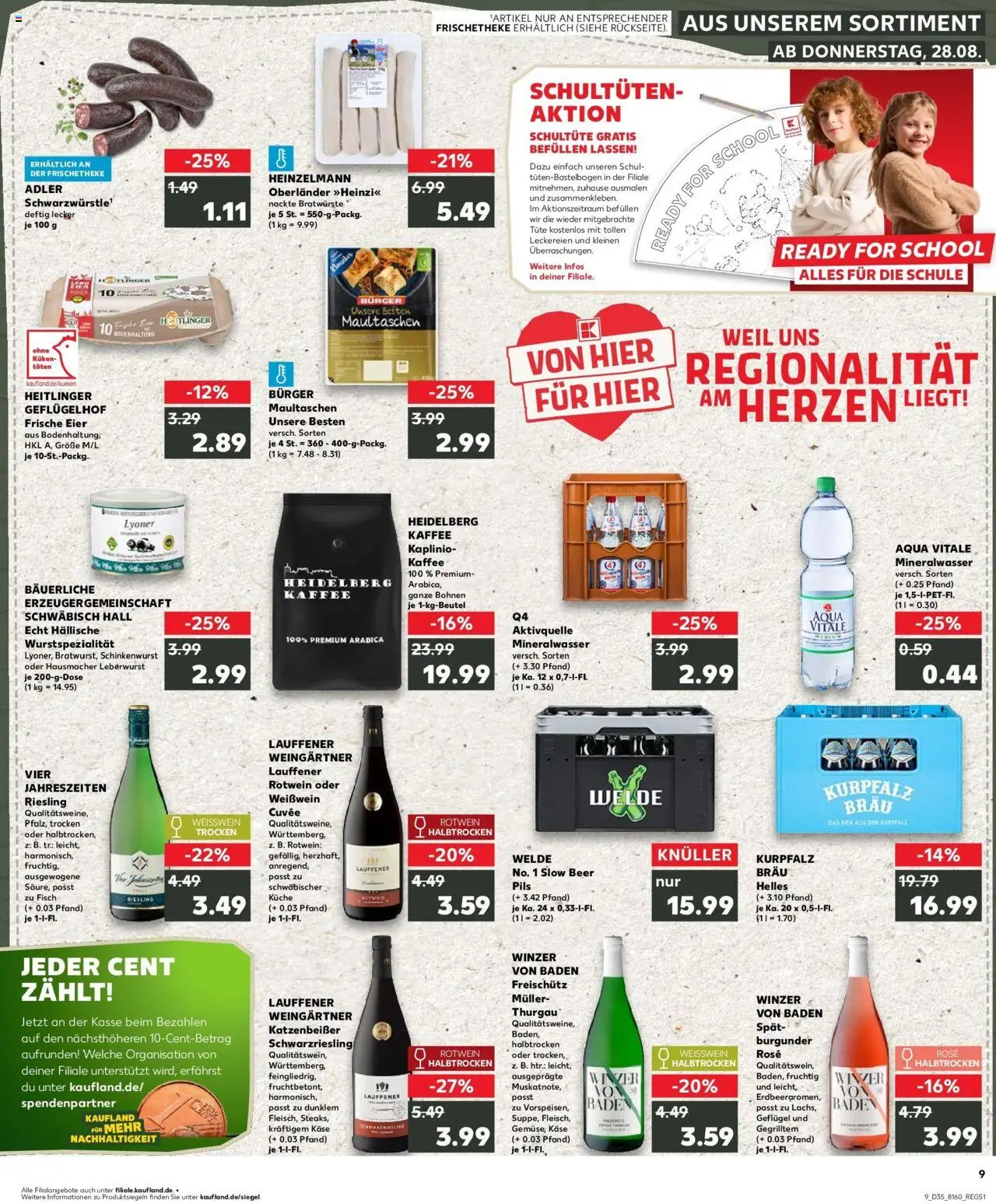 Kaufland prospekt Schwetzingen	 – gültig ab 31.08.2025 | Seite: 20 | Produkte: Eier, Kaffee, Rotwein, Küche