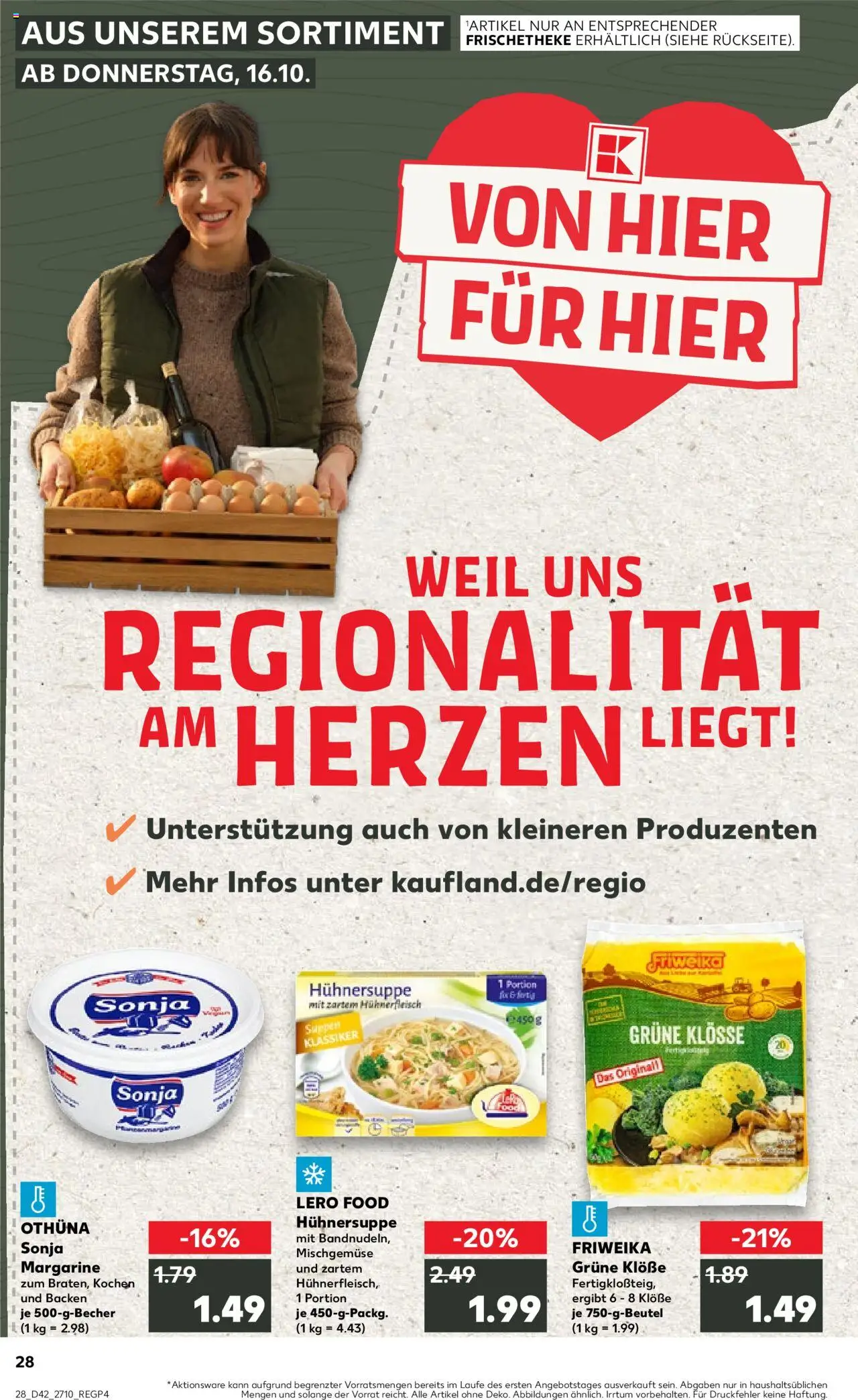Kaufland prospekt Zeitz	 – gültig ab 16.10.2025 | Seite: 28 | Produkte: Margarine