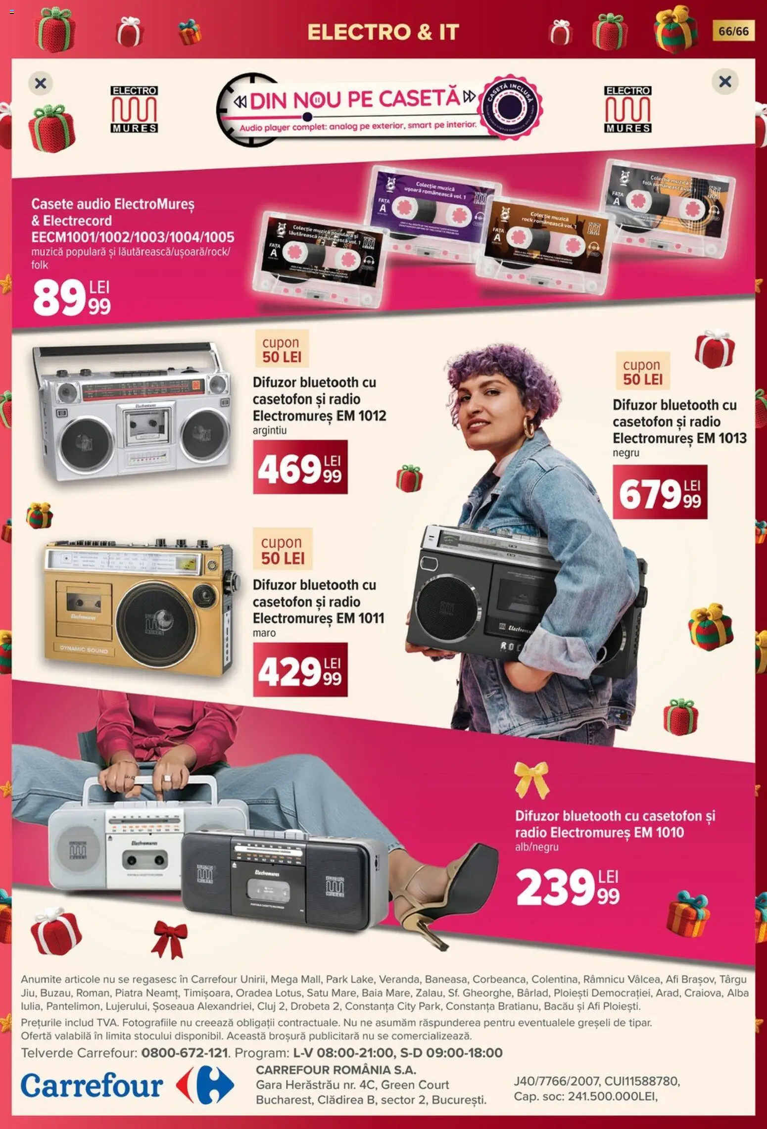 Noul catalog Carrefour – valabil de la 19.11.2025 | Pagină: 66 | Produse: Audio, Radio, Player, Difuzor