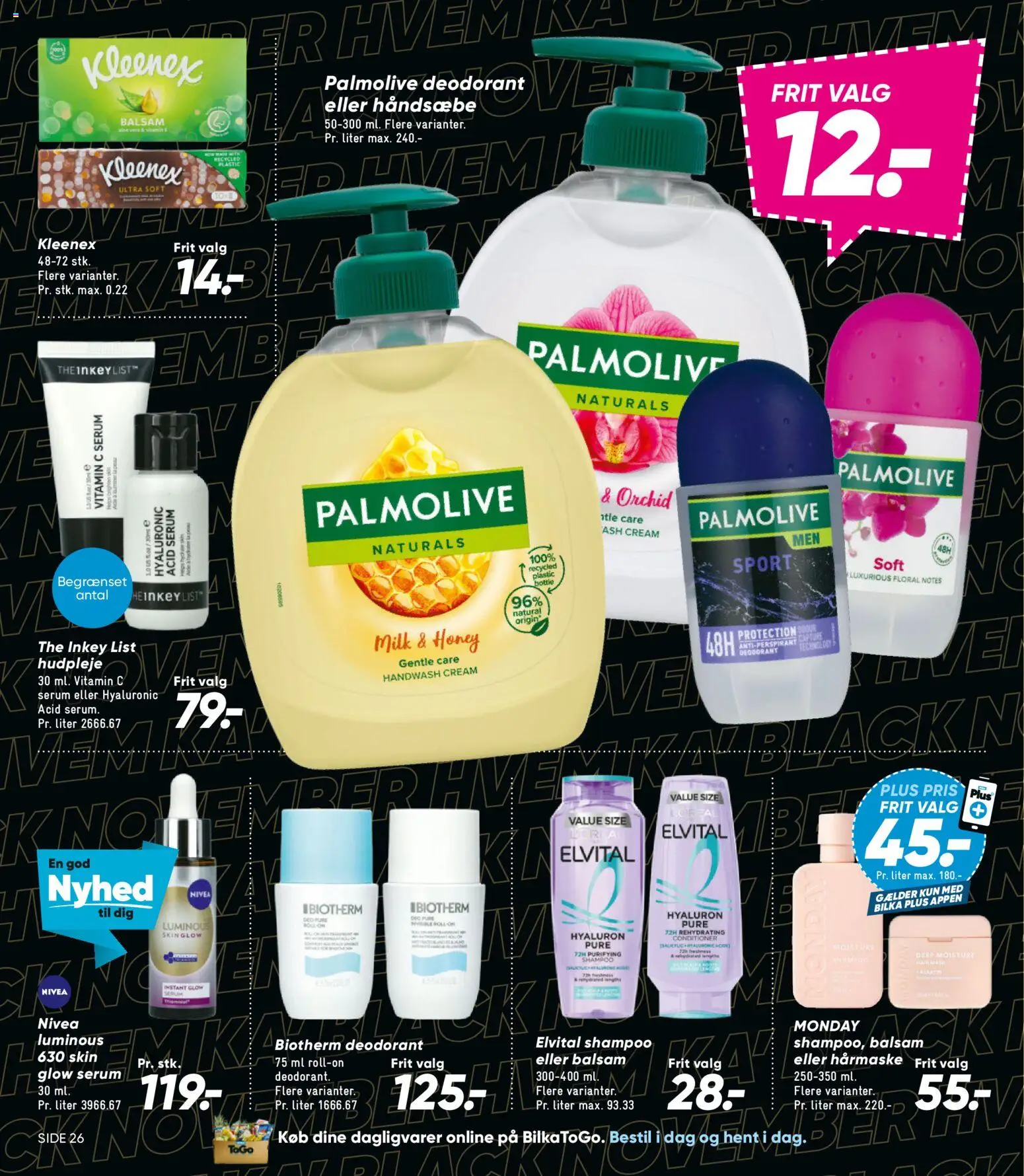 Bilka tilbudsavis – gyldig fra 14.11.2025 | Side: 48 | Produkter: Hårmaske, Shampoo, Deodorant, Antiperspirant