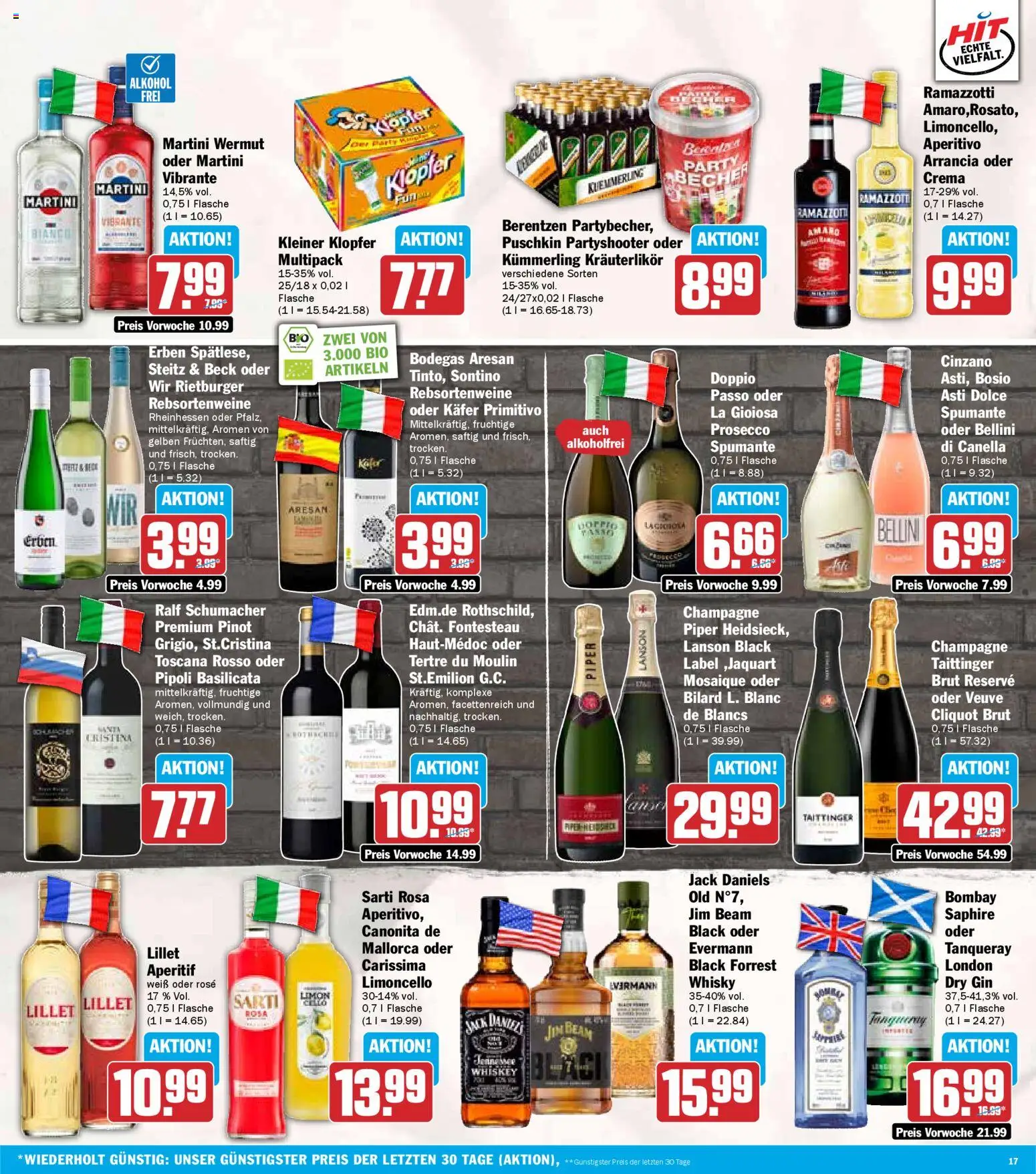 HIT Berlin  – gültig ab 29.12.2025 | Seite: 17 | Produkte: Whisky, Prosecco, Kuemmerling, Whiskey