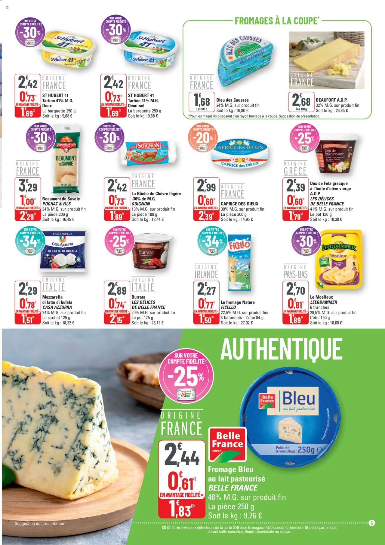  | Page: 6 | Produits: Poids, Mozzarella, Caprice des dieux, Burrata