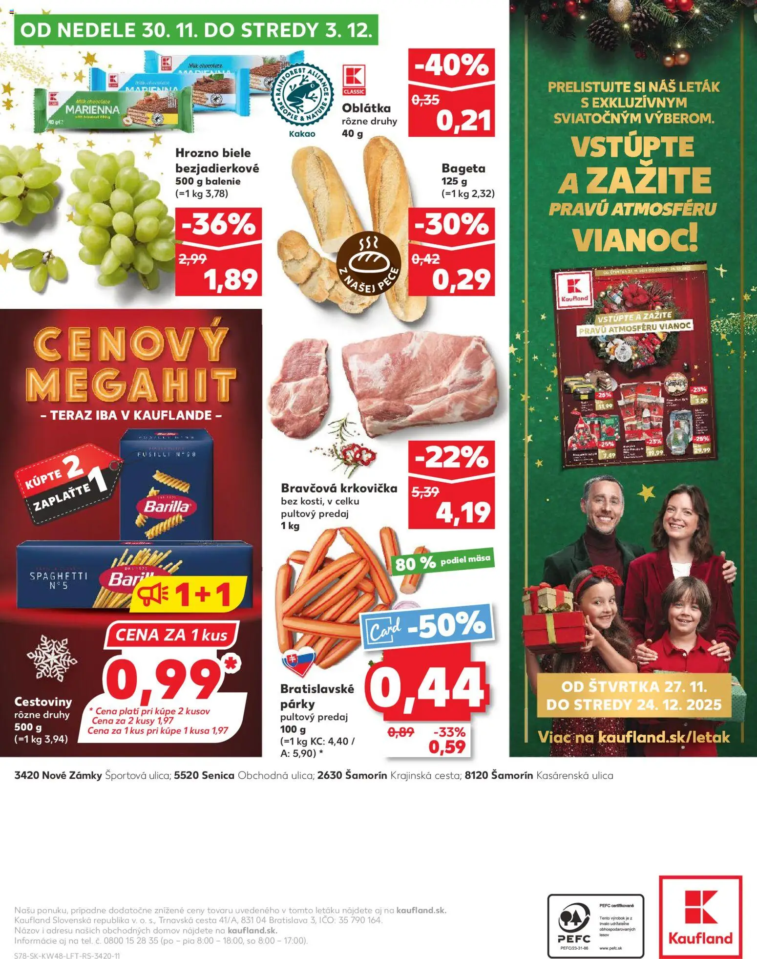 Kaufland SK akciós ujság - amely érvényes a következő dátumtól: 27.11.2025 | Oldal: 78 | Termékek: Só