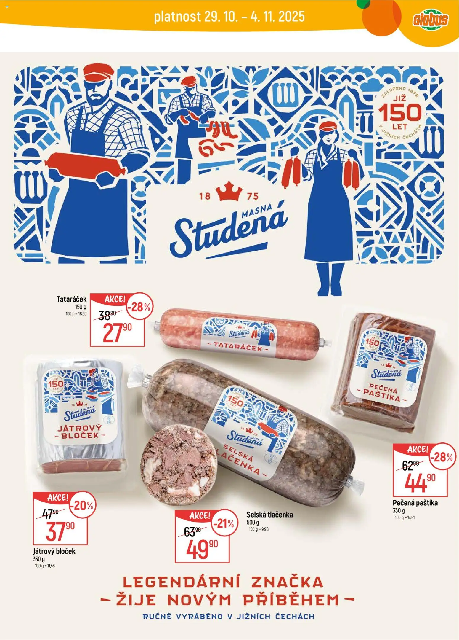 Globus leták - Pardubice od 29.10.2025 | Strana: 20 | Produkty: Globus, Tlačenka, Paštika