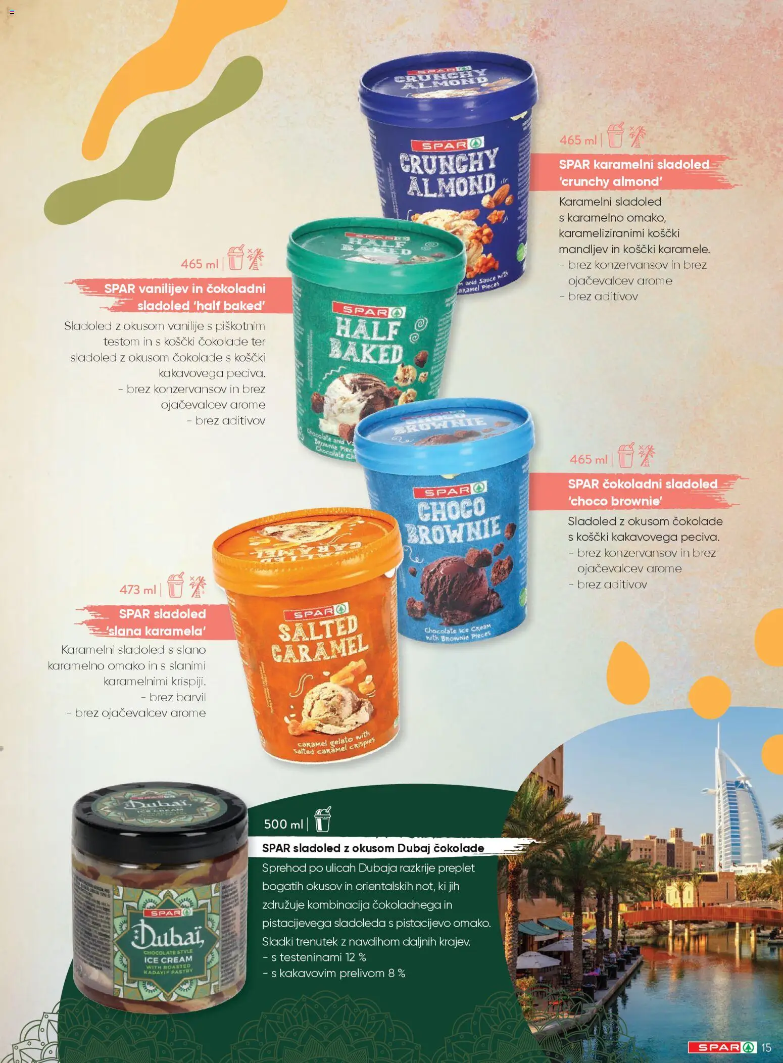Novi Spar katalog ponudbe – veljaven od 20.04.2026 | Stran: 15 | Izdelki: Sladoled