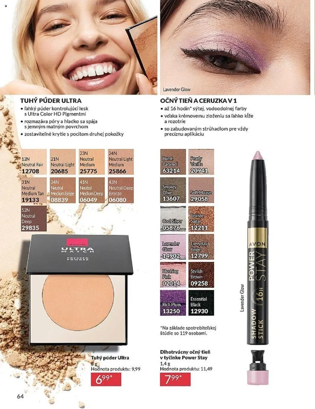 Nové Avon akcie – leták je platný od 01.10.2025 | Strana: 64 | Produkty: Púder, Ceruzka
