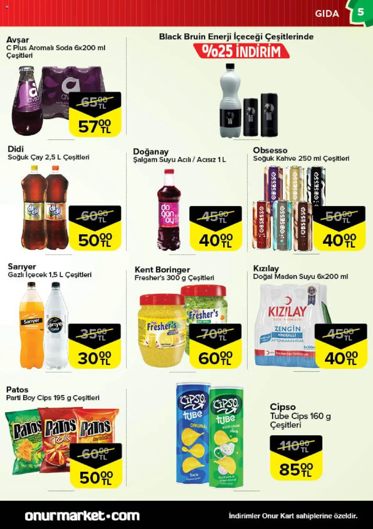 Onur Market Katalog - İstanbul - 14.10.2025 tarihinden itibaren geçerlidir | Sayfa: 5 | Ürünler: Şalgam, Çay, Soda, Enerji içeceği