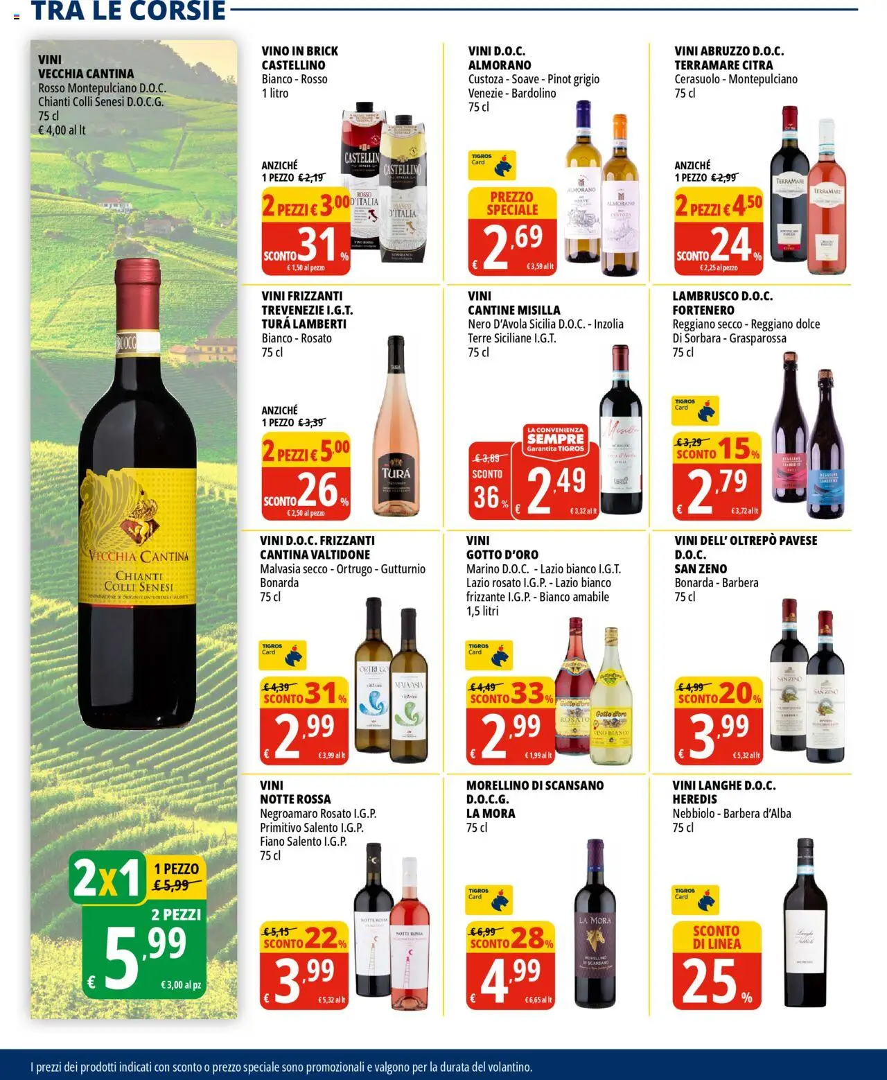 Volantino Tigros del 31.07.2025 | Pagina: 24 | Prodotti: Vino, Vino bianco