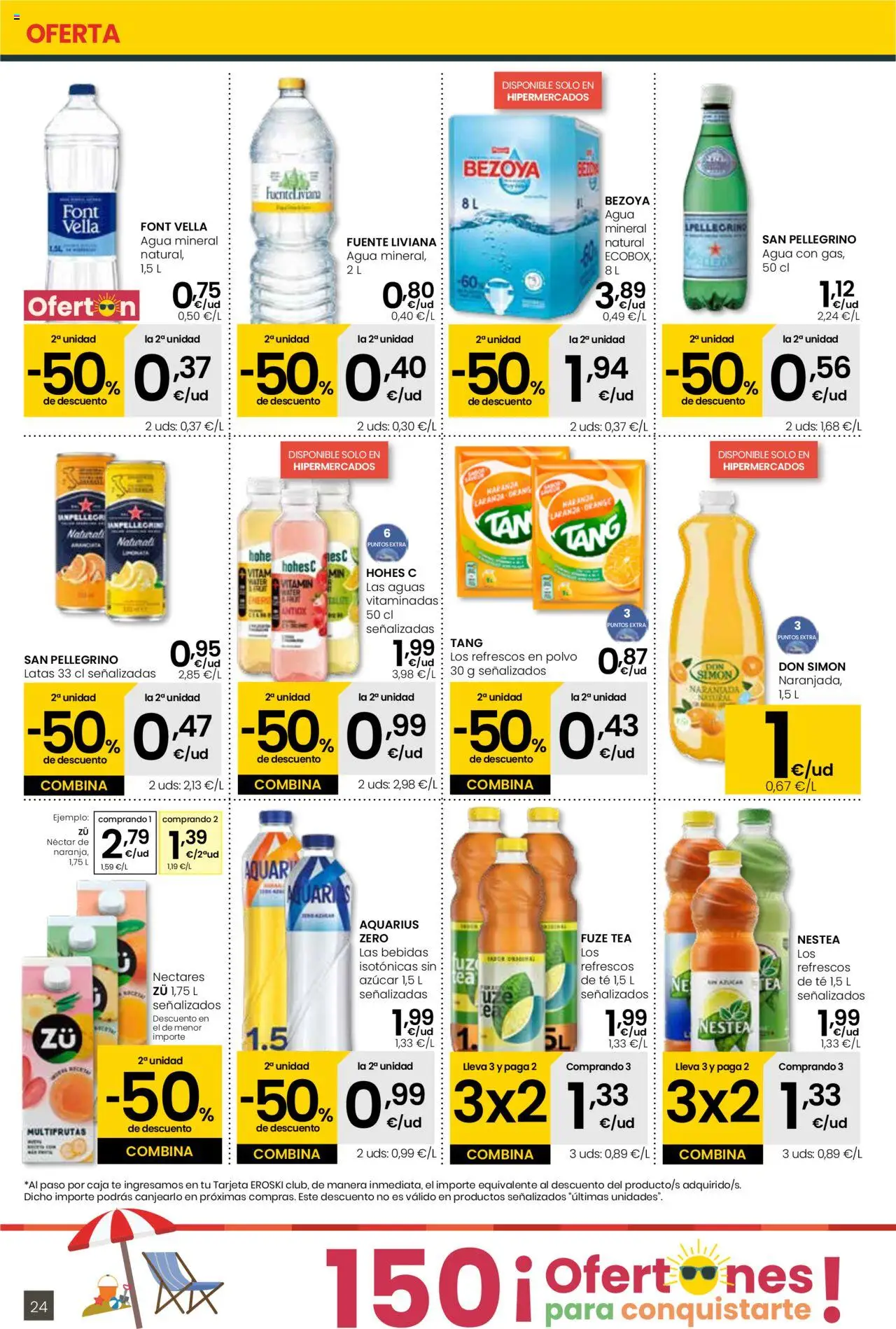 Eroski - Para conquistarte │ válido desde el 14.08.2025 | Página: 24 | Productos: Té, Néctar, Agua mineral, Caja