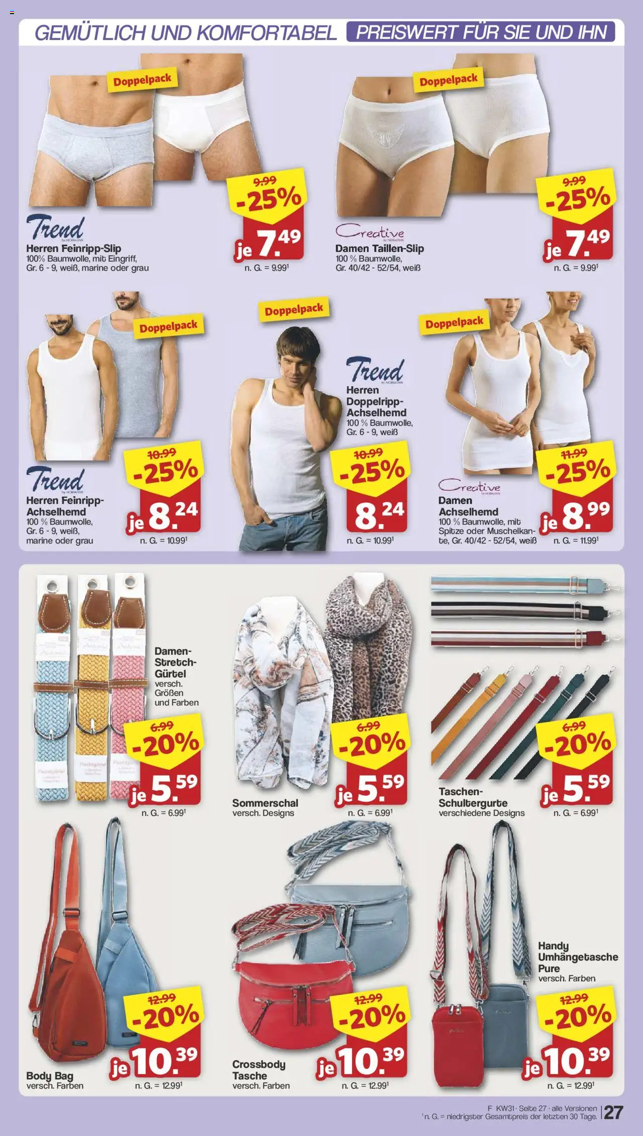 Famila Nordwest Prospekt 	 - gültig ab dem 28.07.2025 | Seite: 34 | Produkte: Tasche, Gürtel