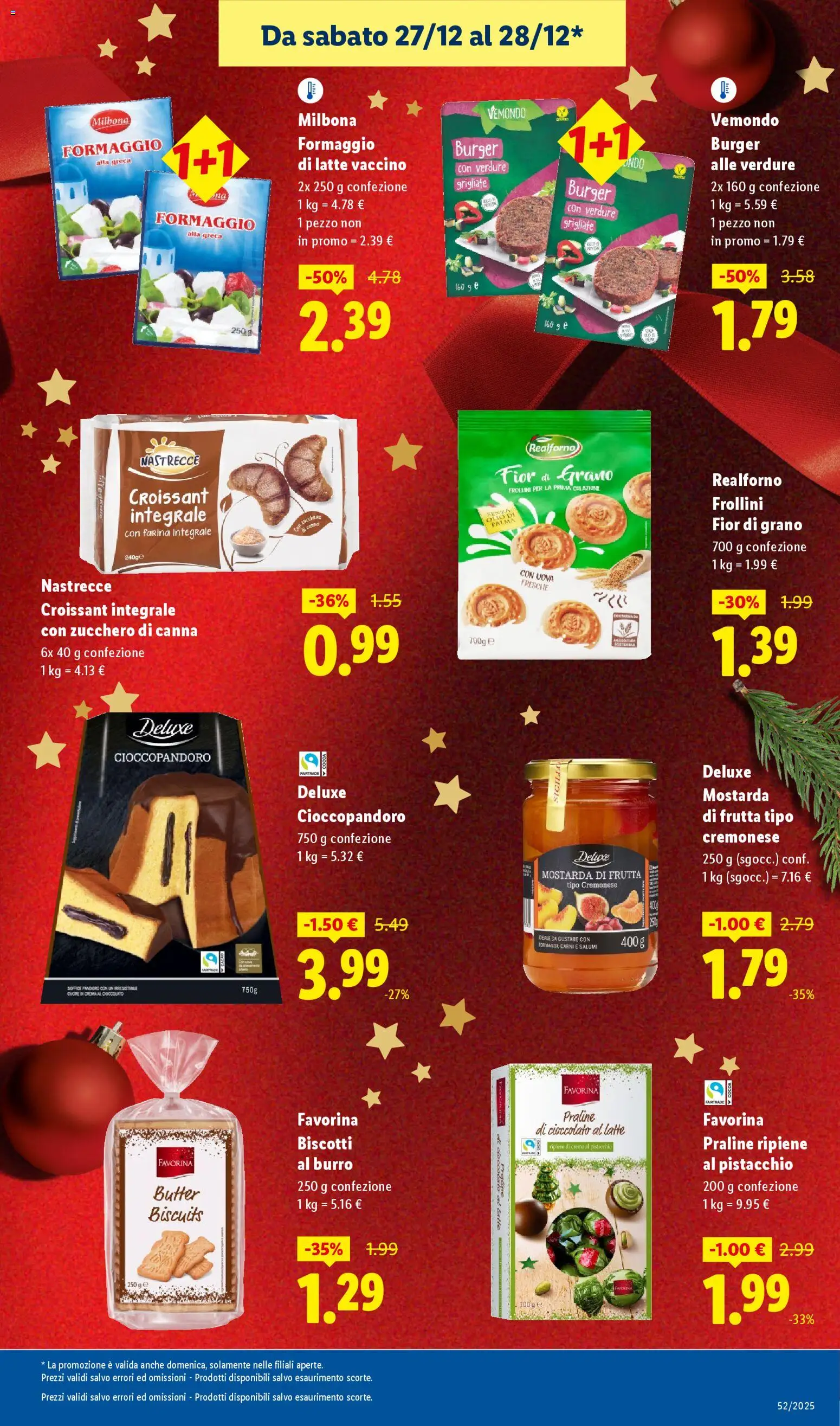 Volantino Lidl del 27.12.2025 | Pagina: 3 | Prodotti: Zucchero, Latte, Farina, Pandoro
