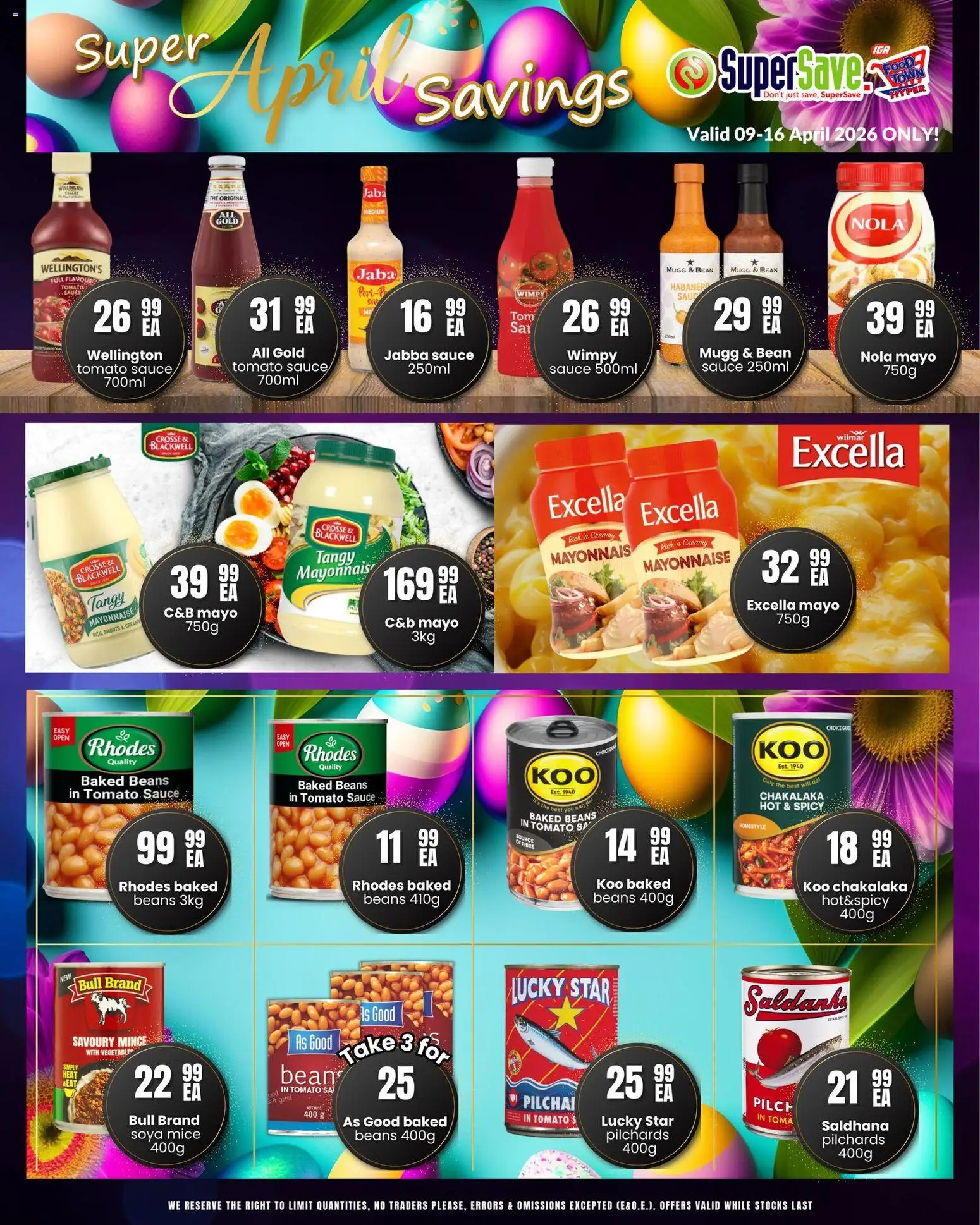 New Super Save catalogue – valid from 09.04.2026 | Page: 25 | Products: Beans, Baked beans, Vegetables, Mayonnaise